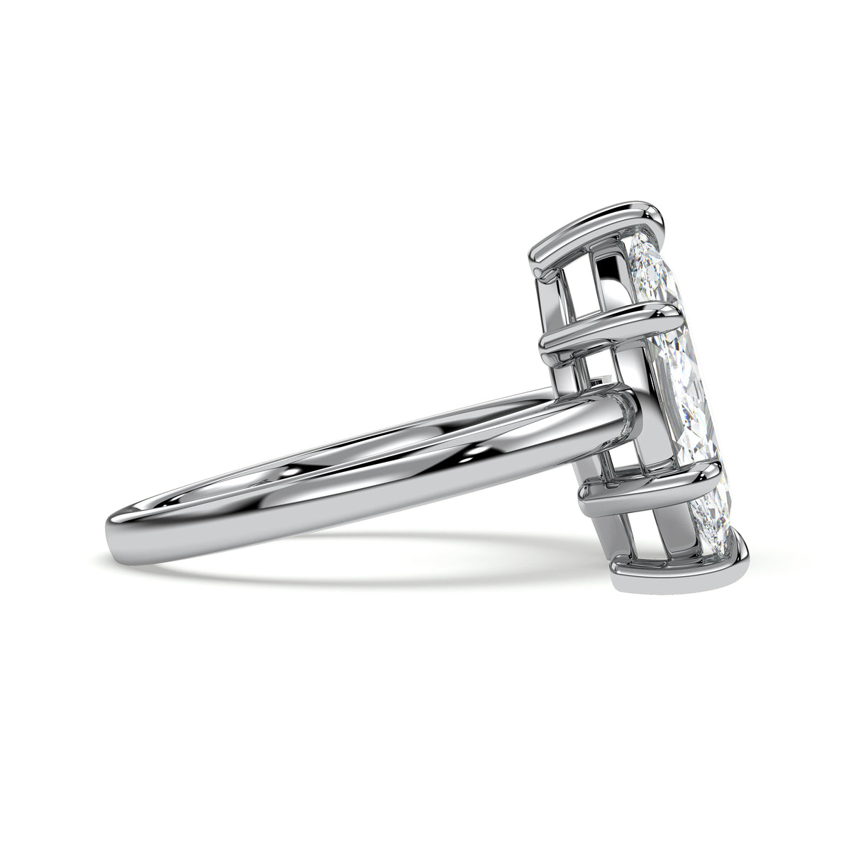 18K White Gold Vermeil / 2.00 CARAT