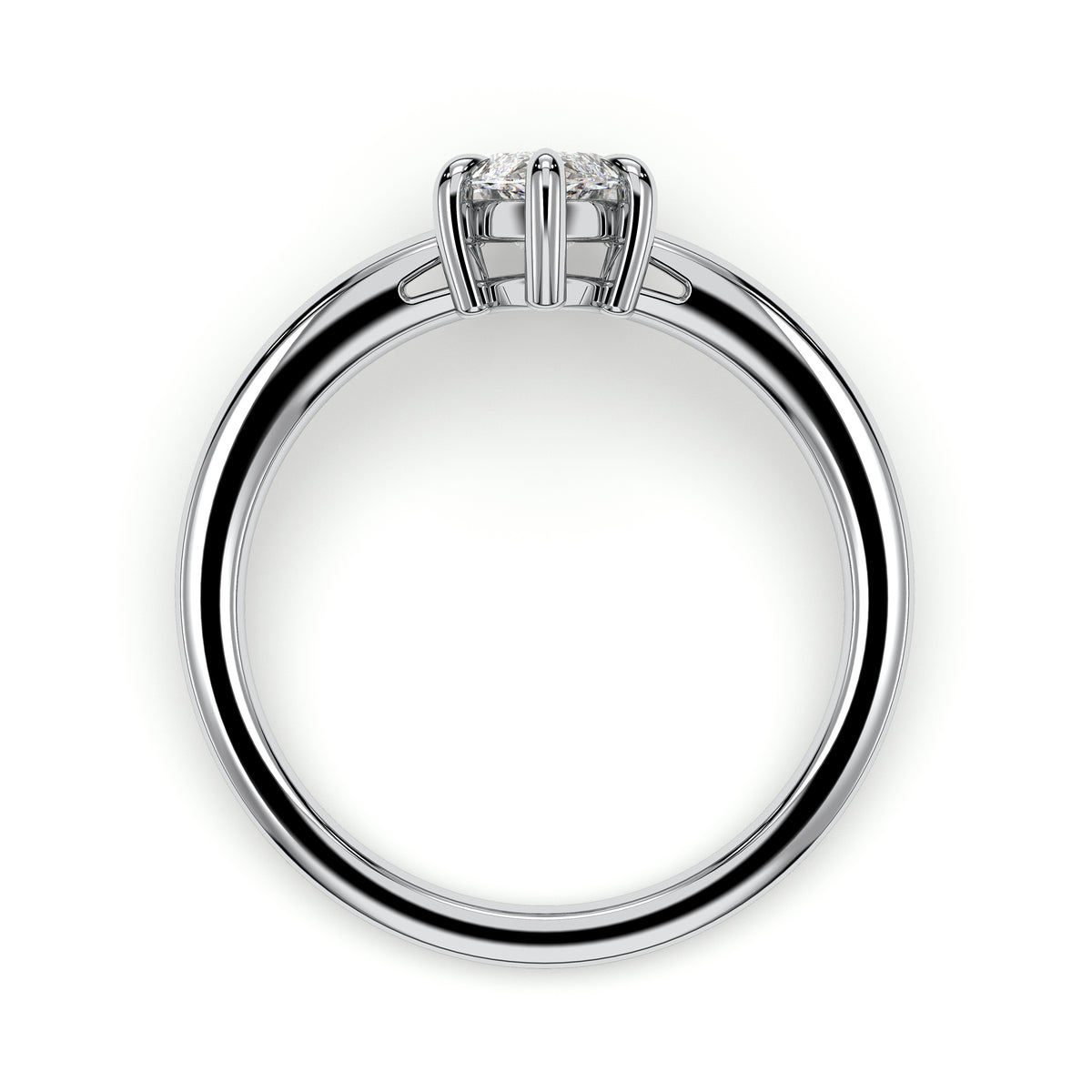 18K White Gold Vermeil / 1.00 CARAT