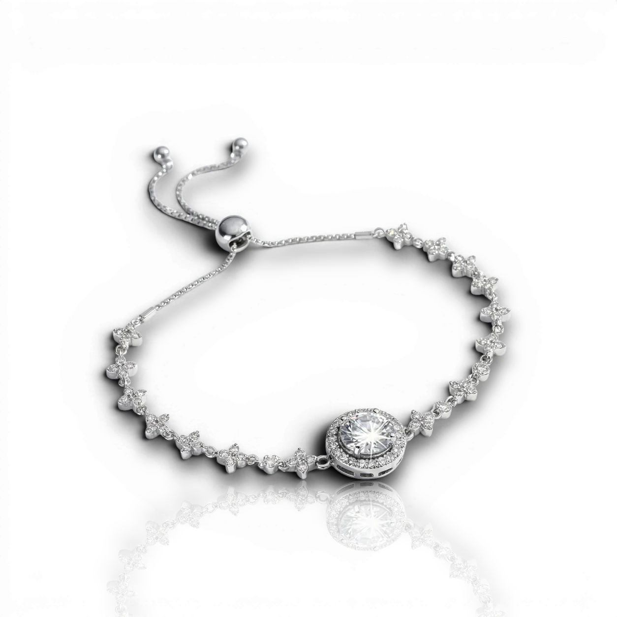 18K White Gold Vermeil