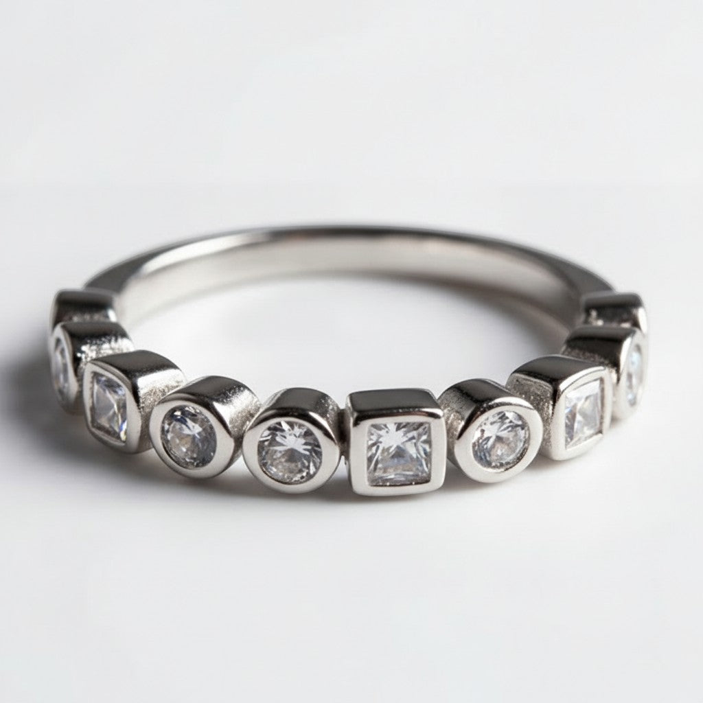 18K White Gold Vermeil
