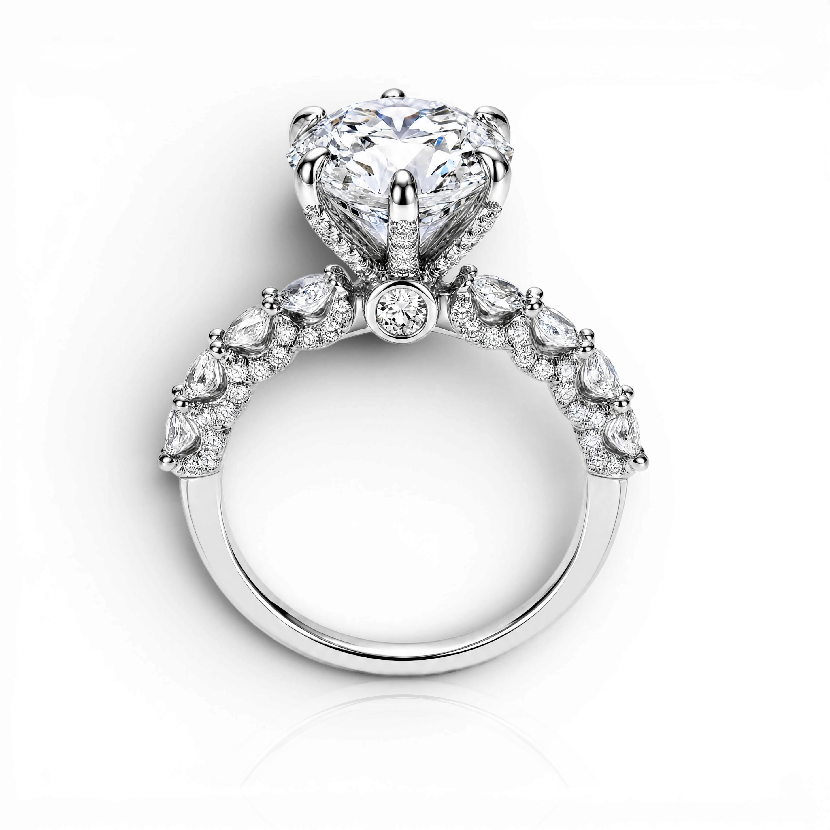 18K White Gold Vermeil / 3.00 CARAT