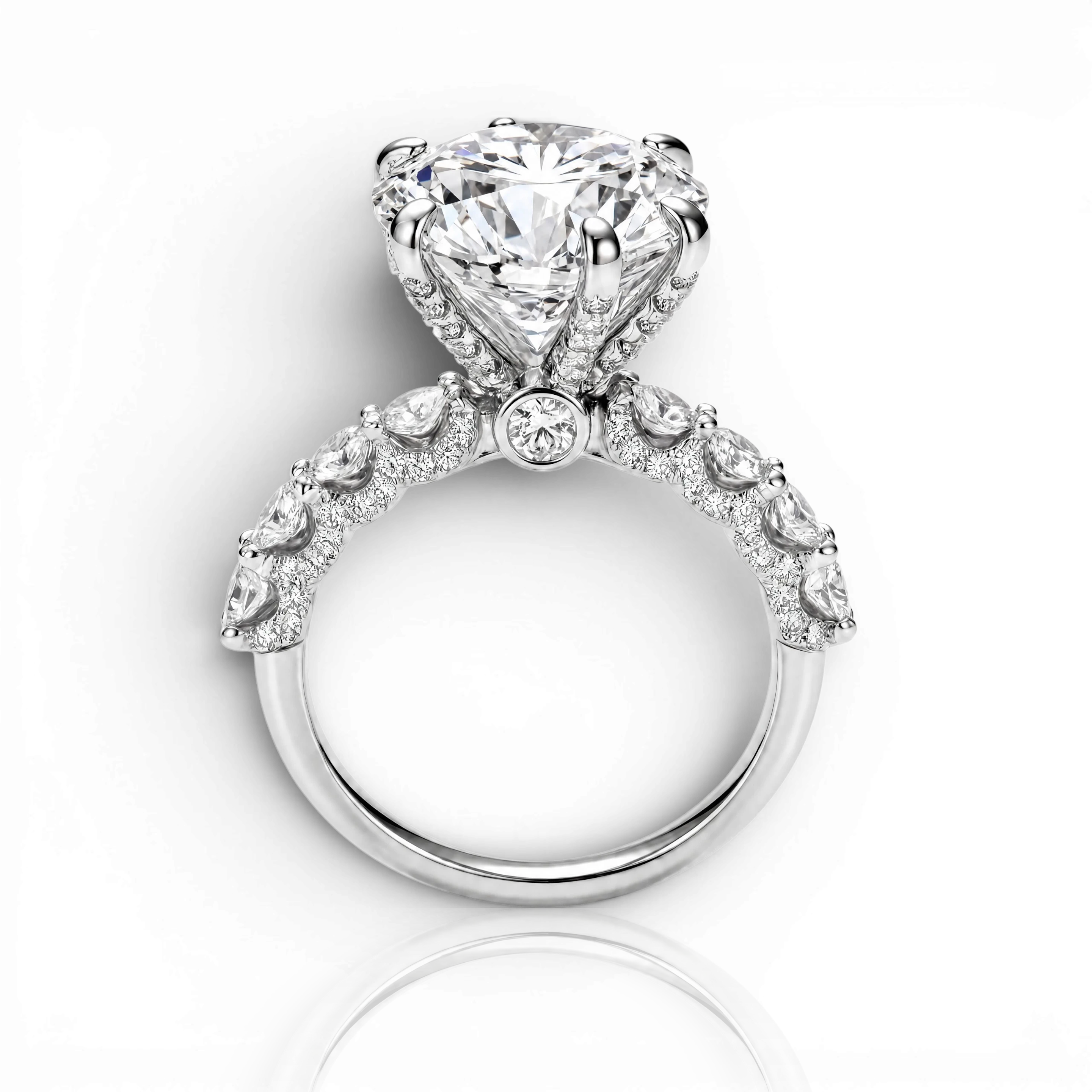 18K White Gold Vermeil / 5.00 CARAT