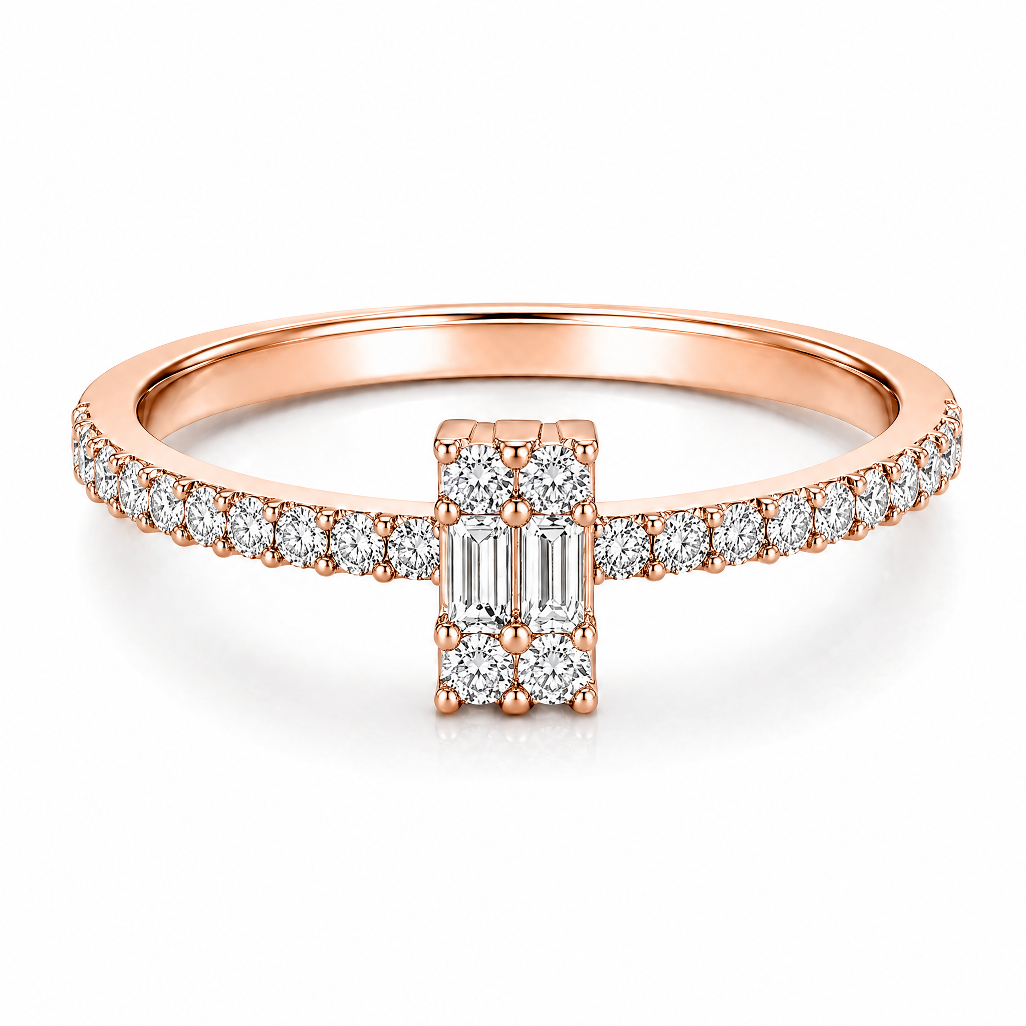 Évara Baguette Halo Ring