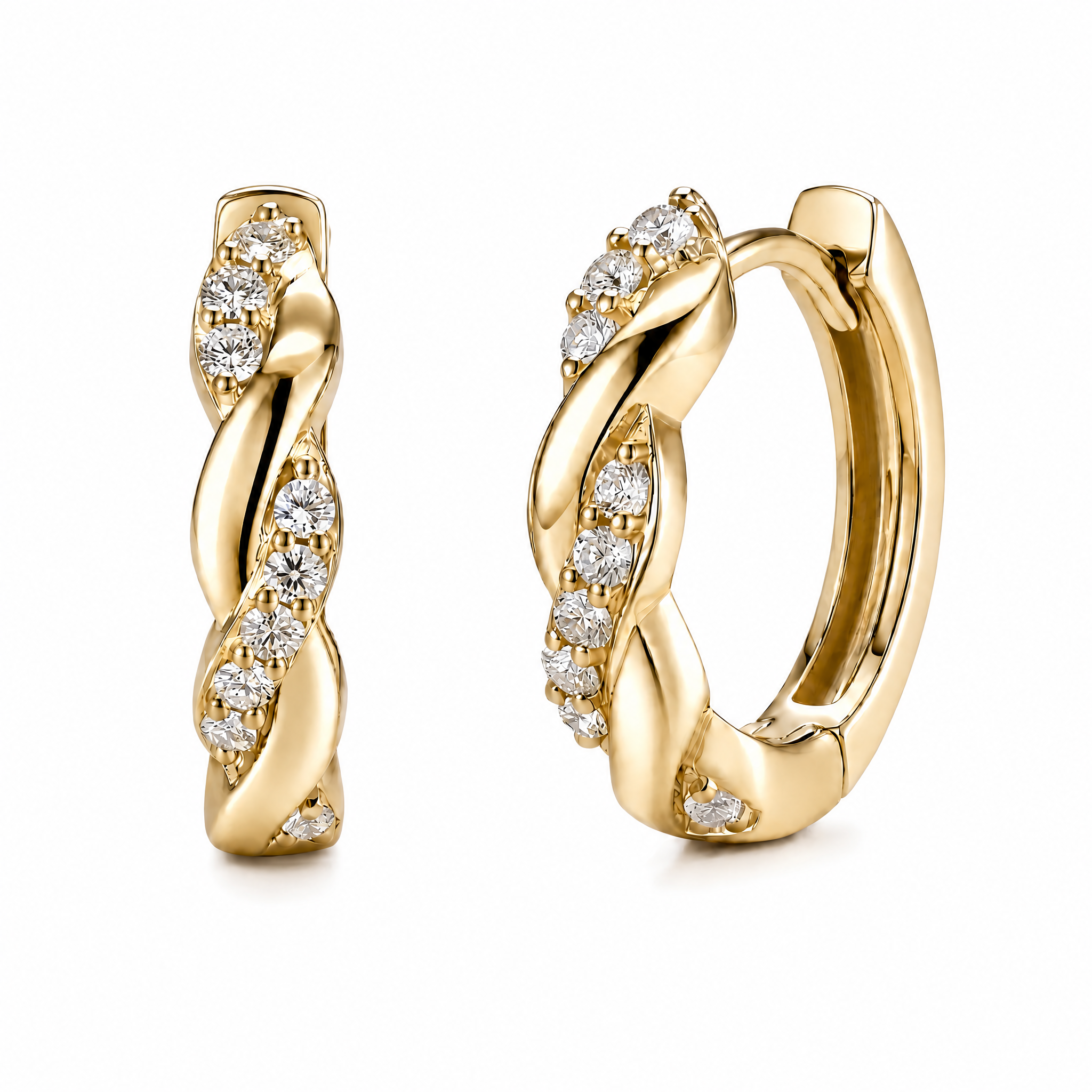 Seraphine Twist Huggie Earrings