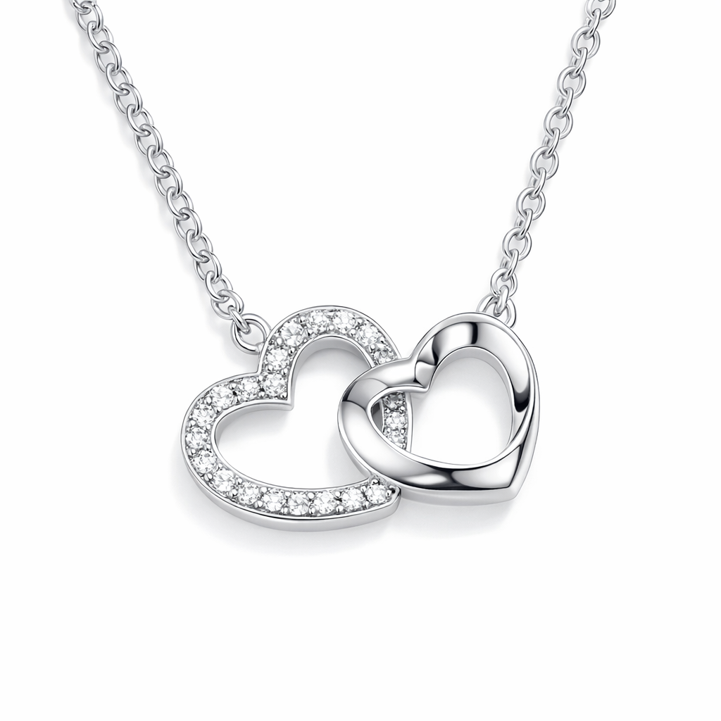 Double Cœur Lumière Necklace