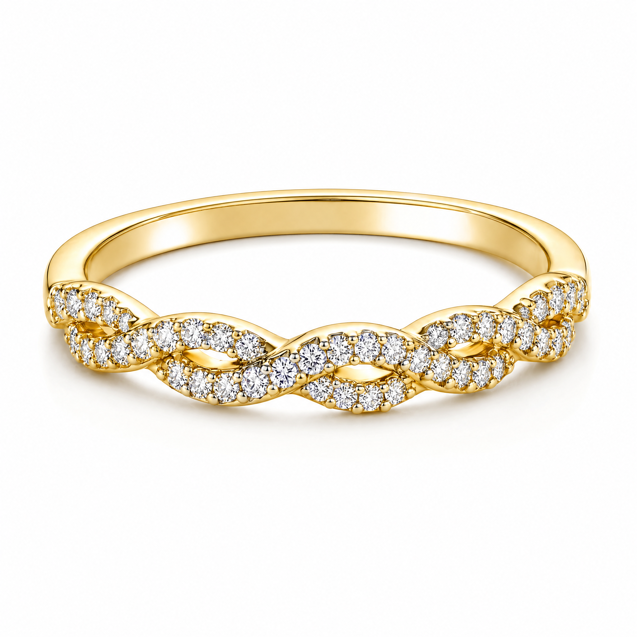 Élisse Wave Pavé Band