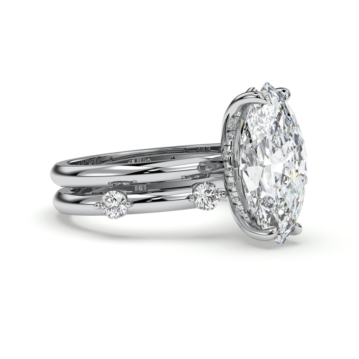 18K White Gold Vermeil