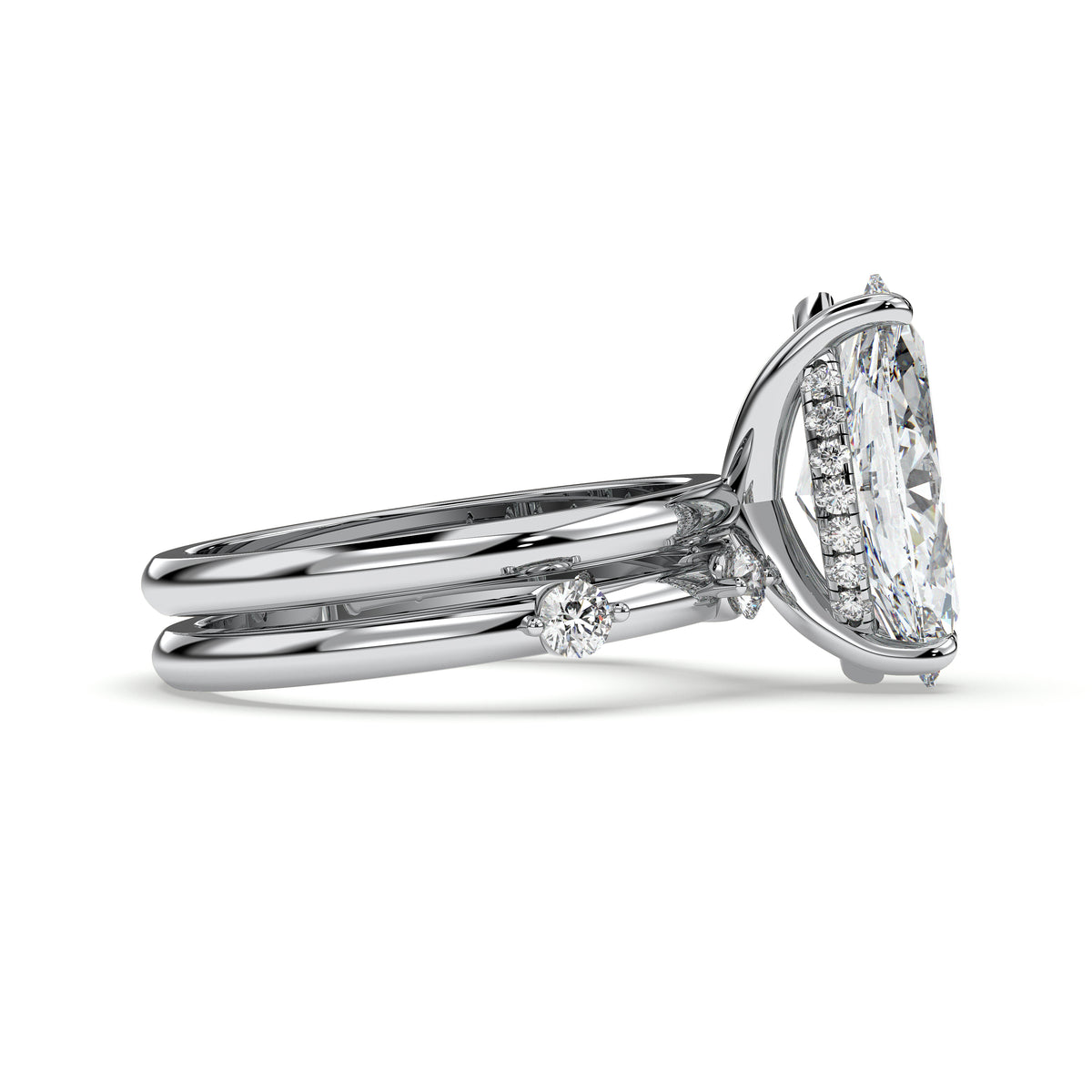 18K White Gold Vermeil