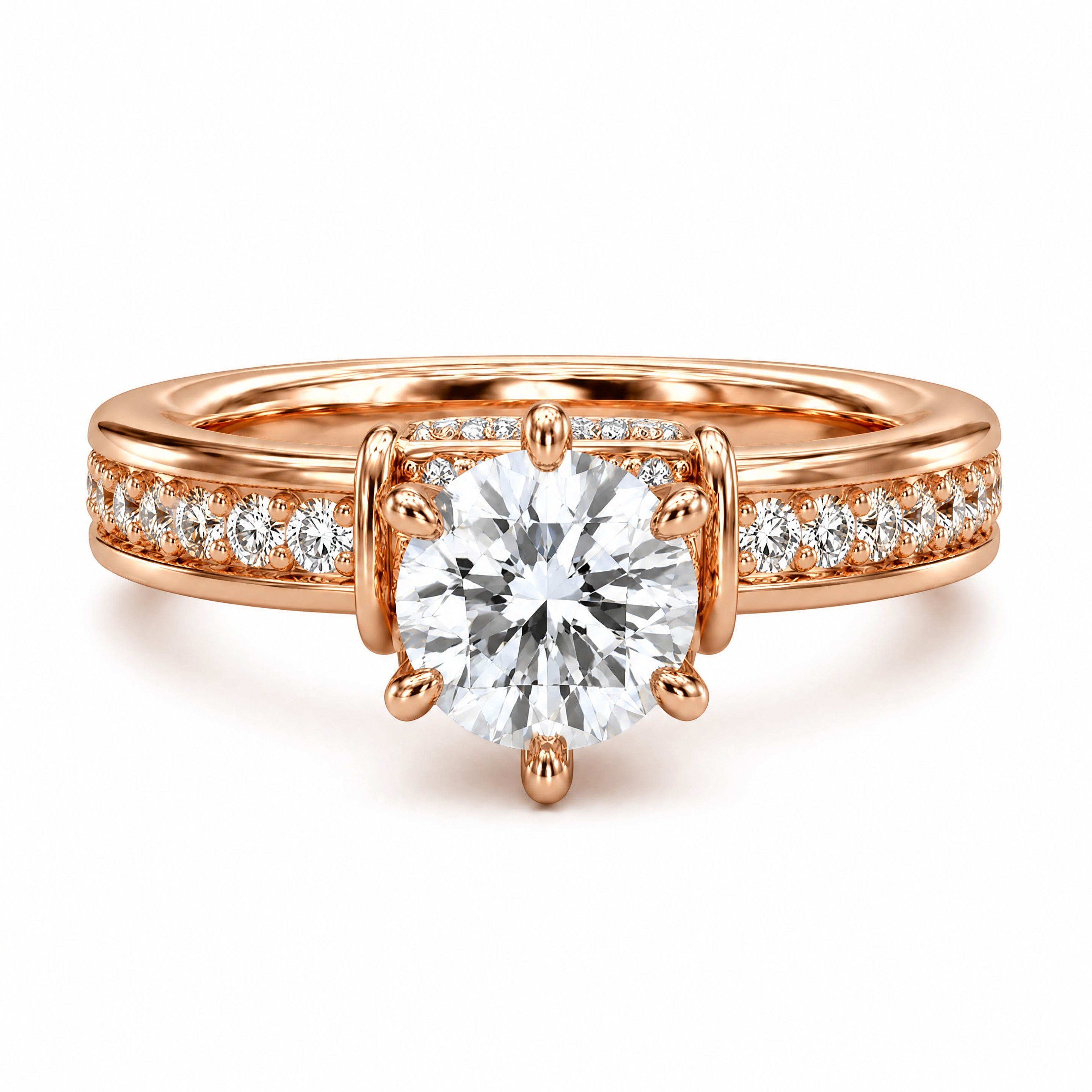 18K Rose Gold Vermeil / 2.00 CARAT
