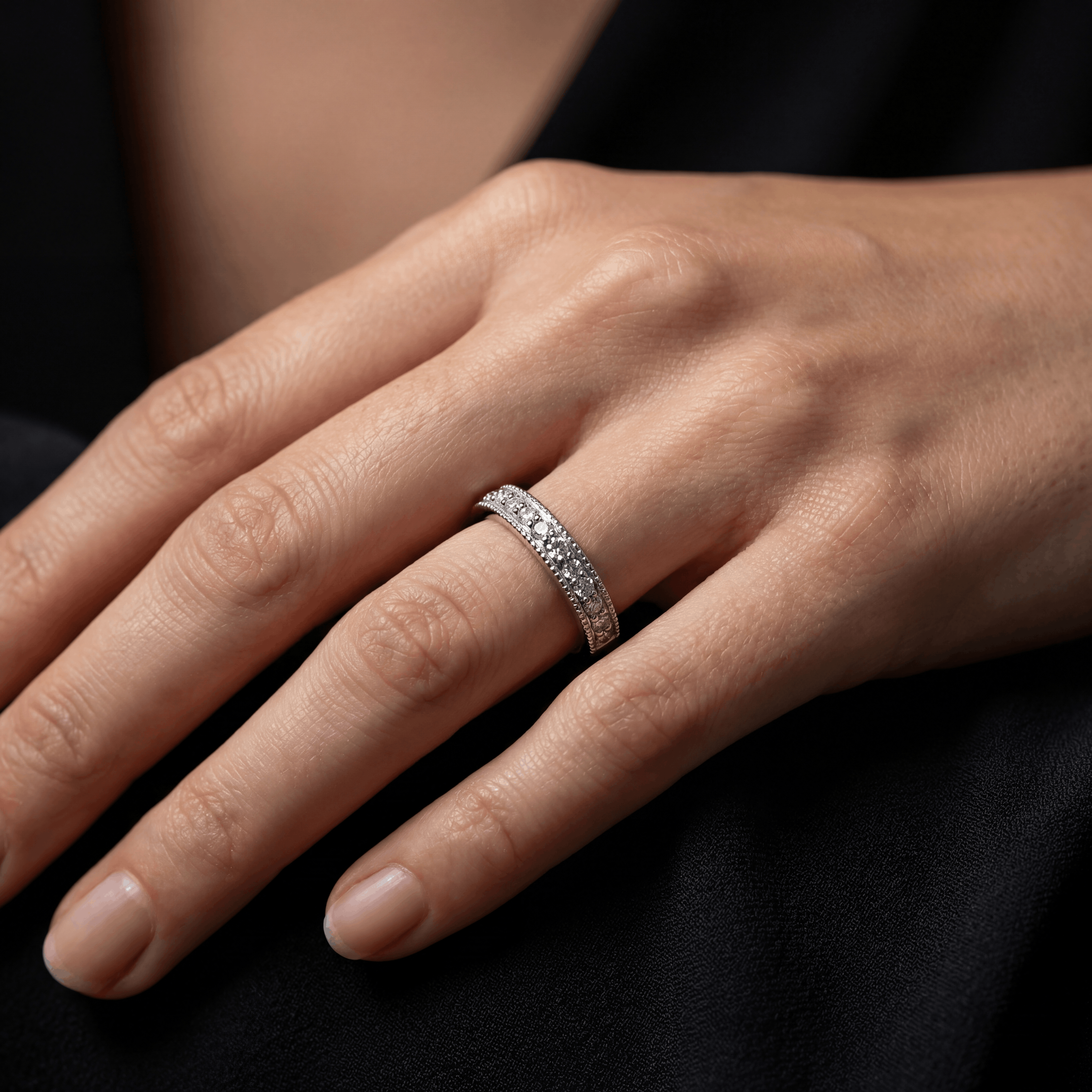 18K White Gold Vermeil
