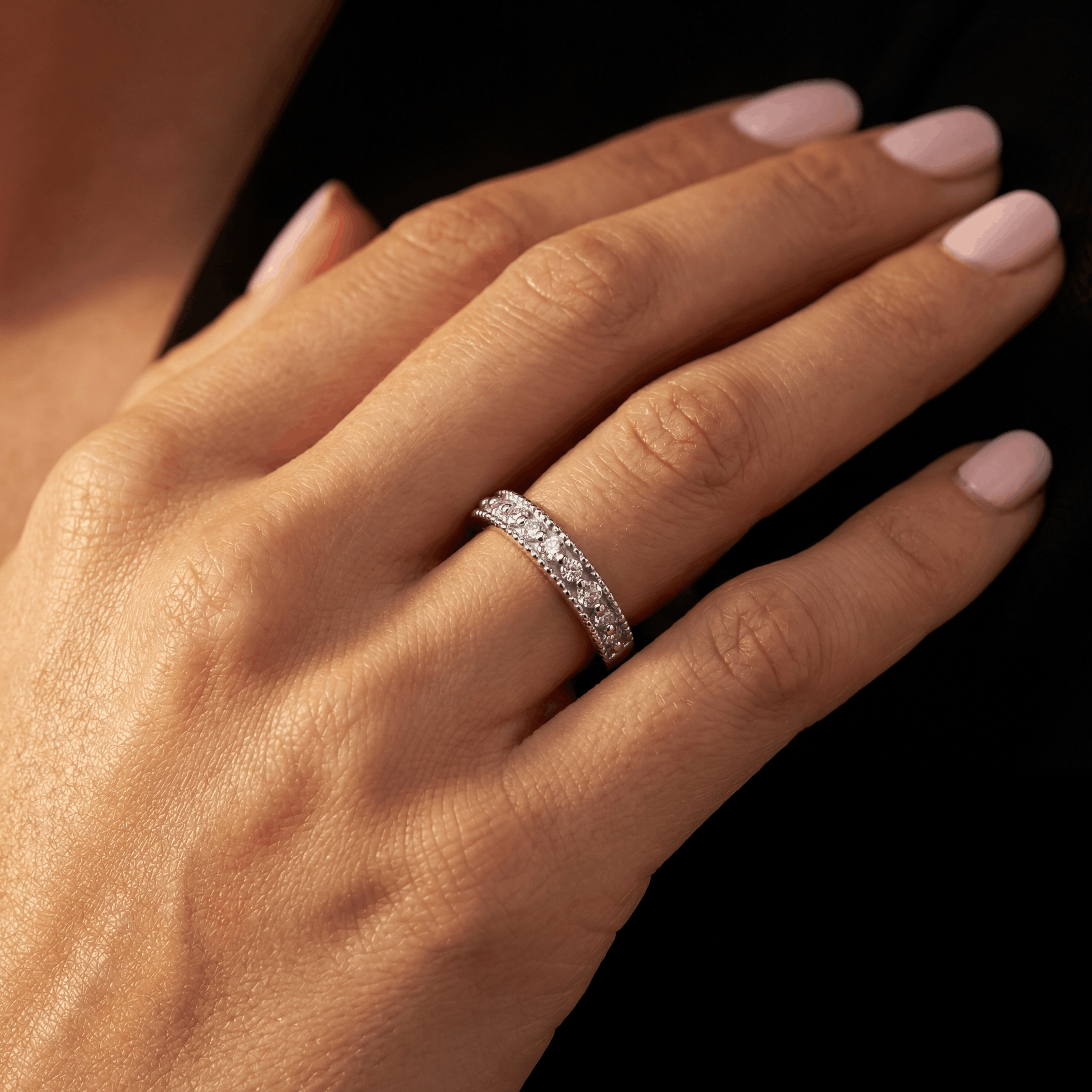 18K White Gold Vermeil