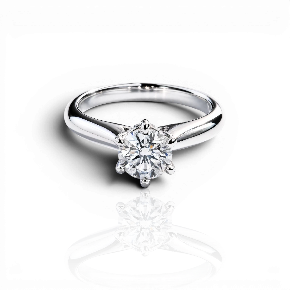 18K White Gold Vermeil / 1.00 CARAT