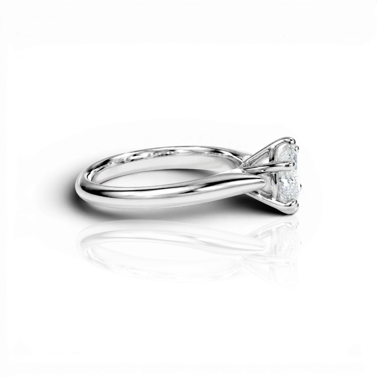 18K White Gold Vermeil / 1.00 CARAT