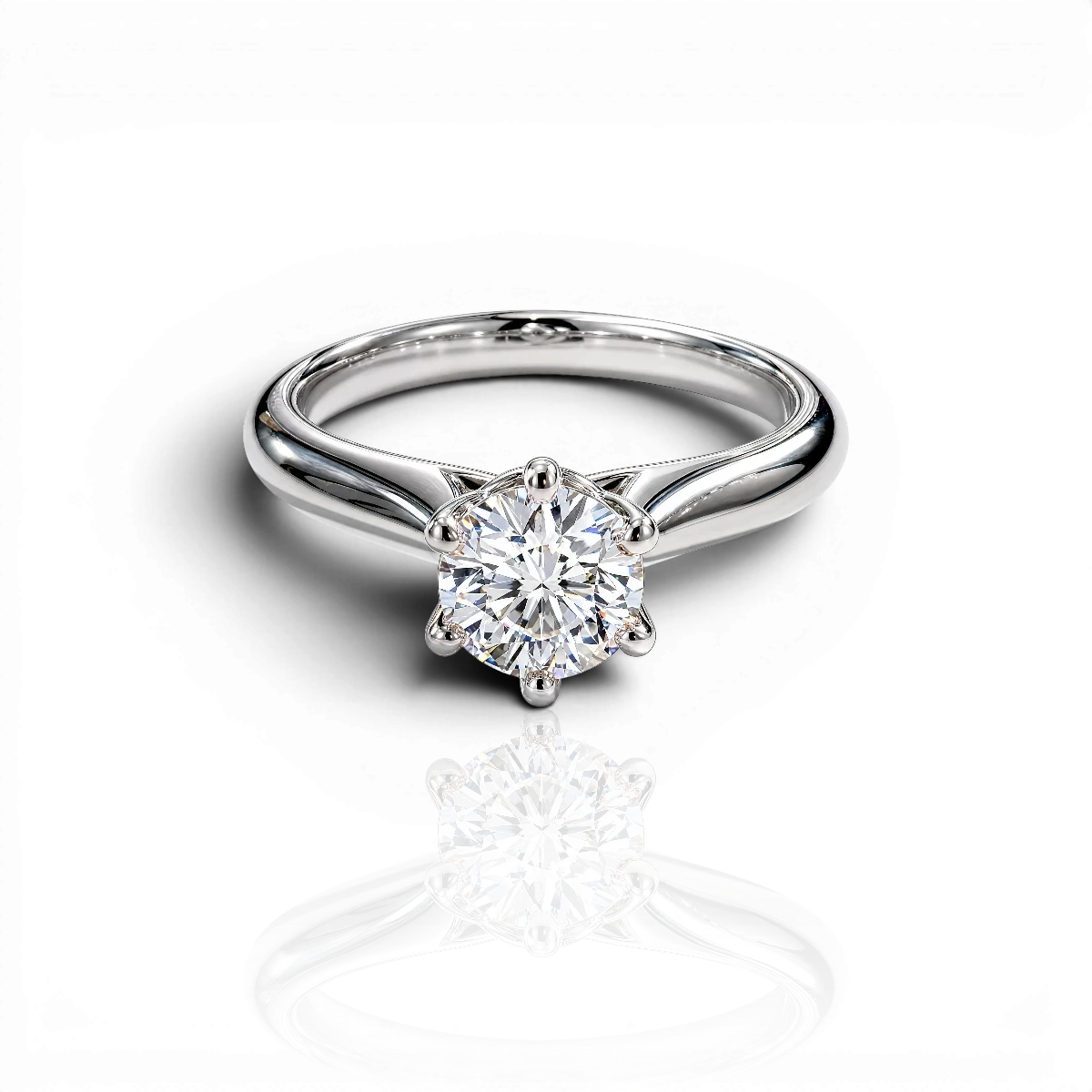 18K White Gold Vermeil / 2.00 CARAT