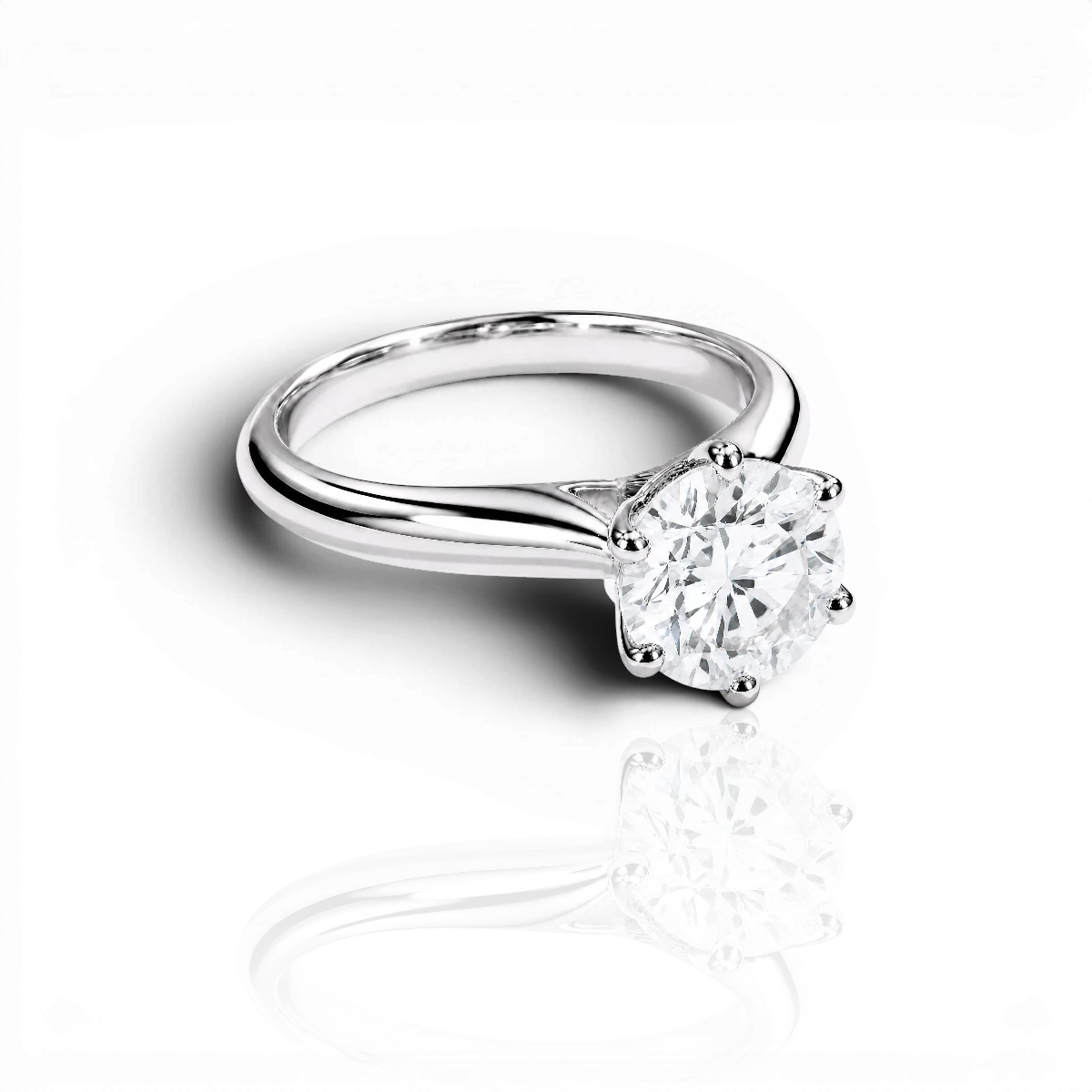 18K White Gold Vermeil / 3.00 CARAT