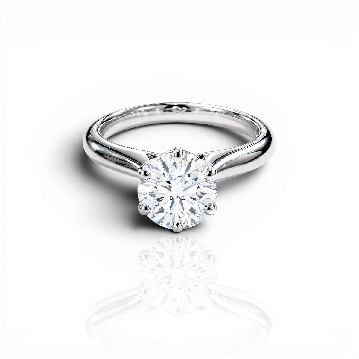 18K White Gold Vermeil / 5.00 CARAT