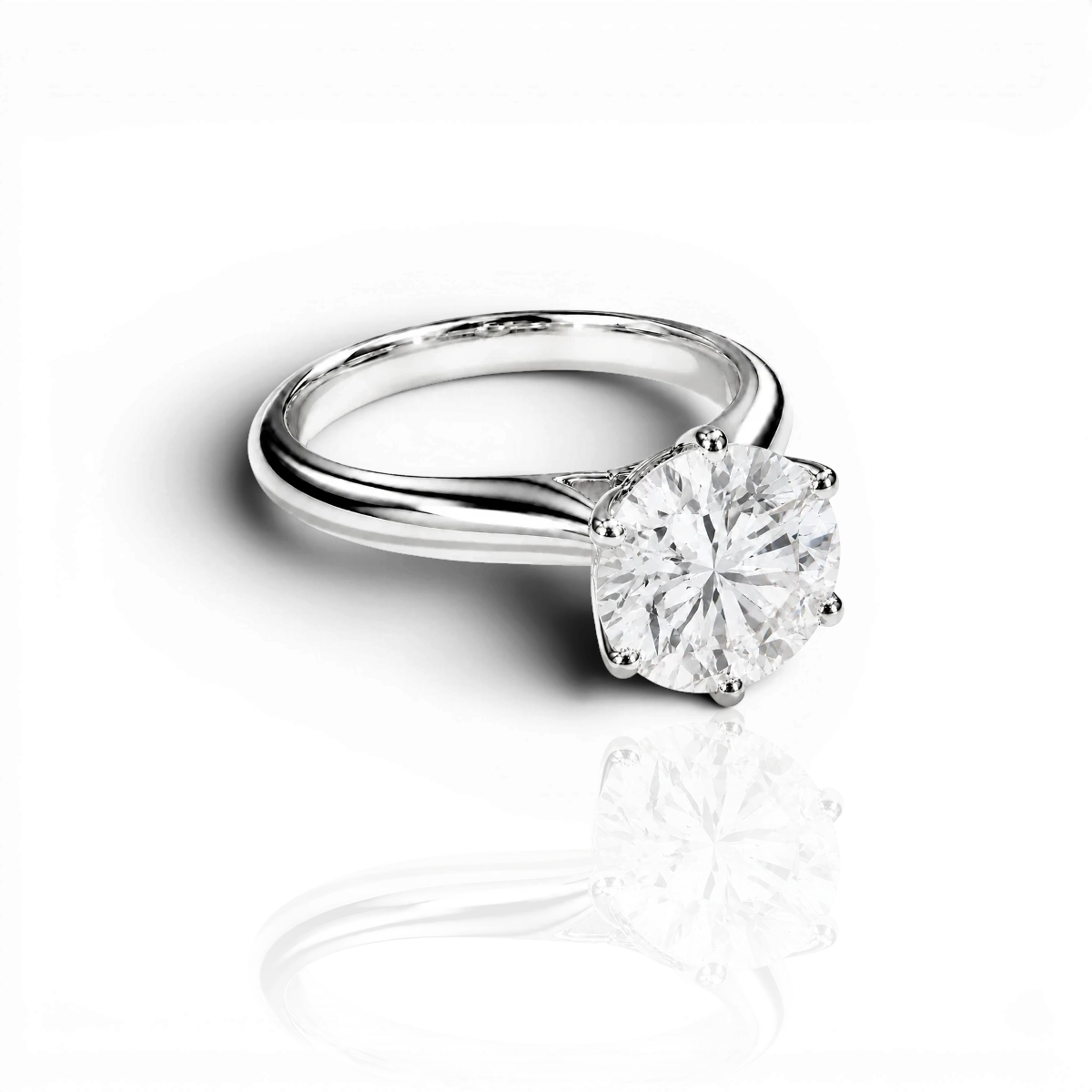 18K White Gold Vermeil / 5.00 CARAT