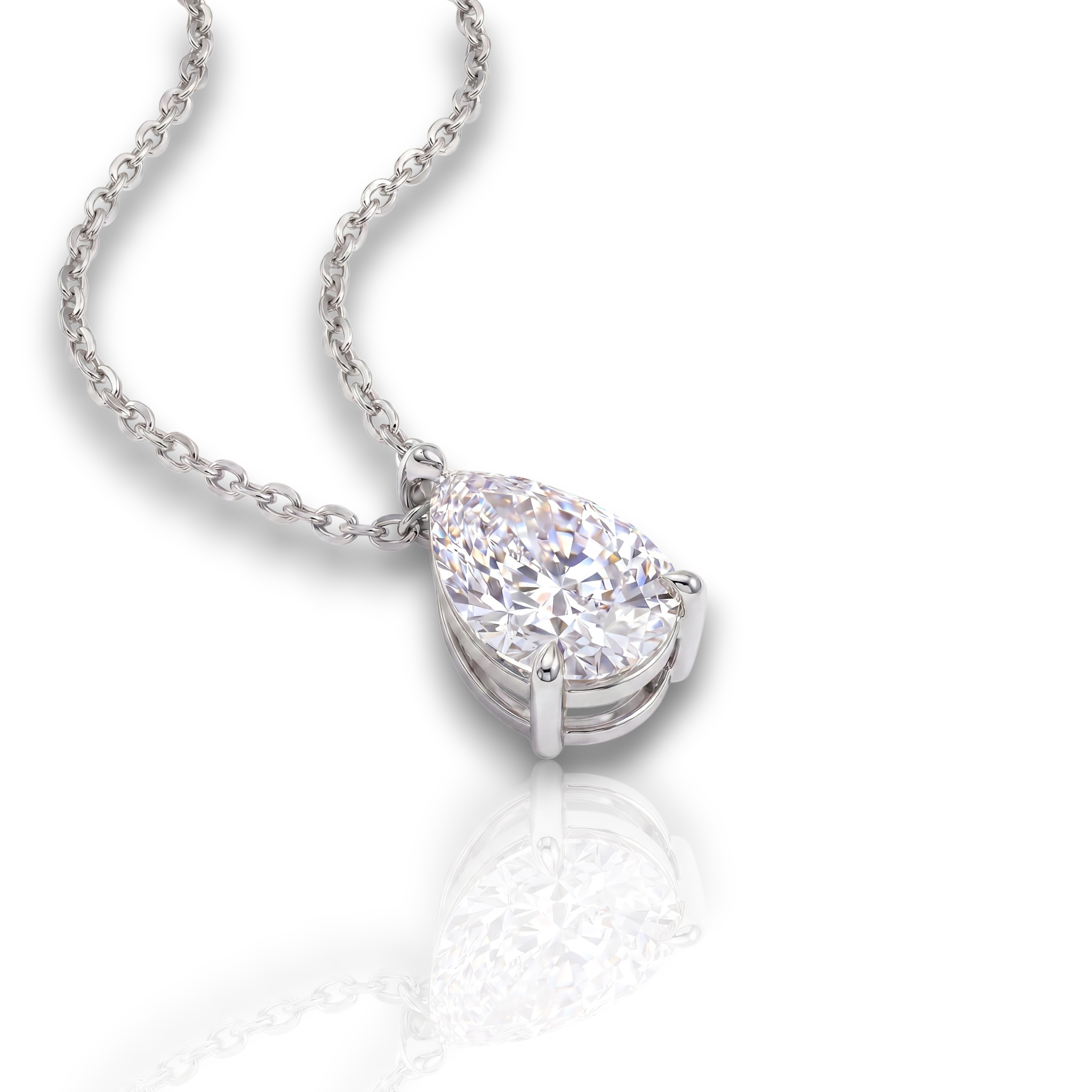 18K White Gold Vermeil / 2.50 CARAT