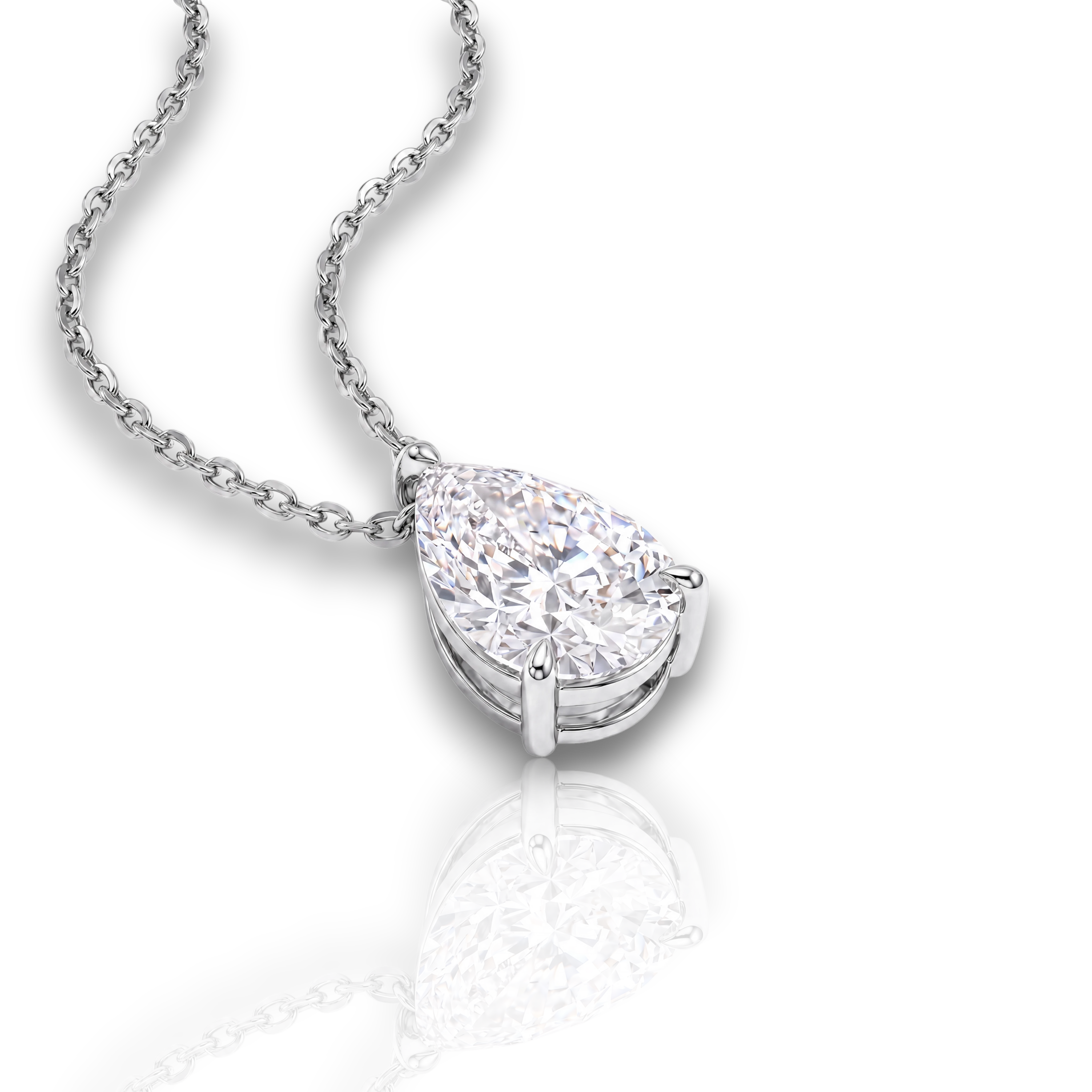 18K White Gold Vermeil / 3.00 CARAT
