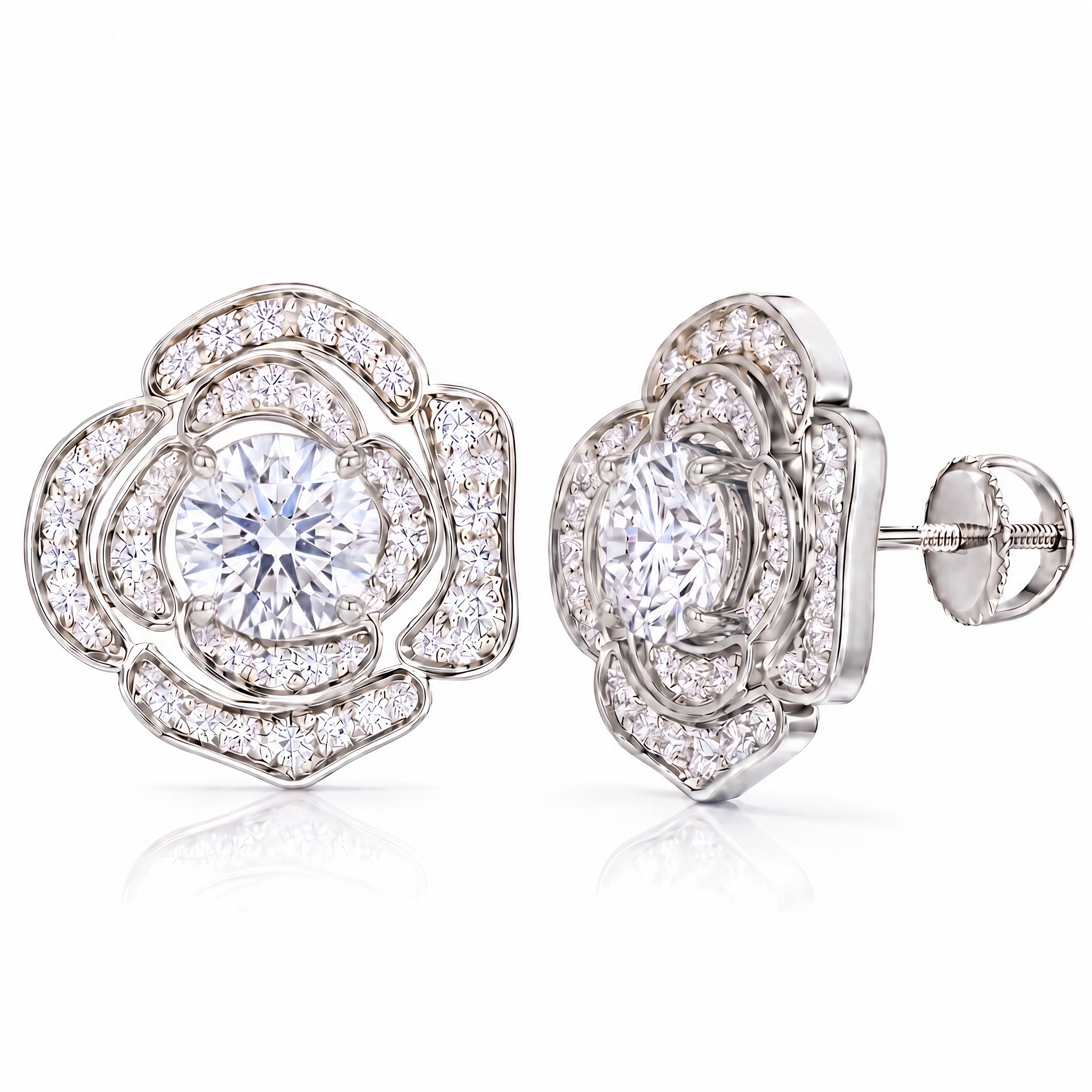 Rosé Lumière Stud Earrings