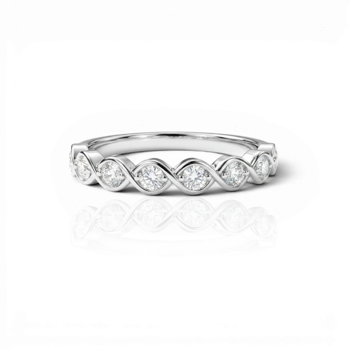 18K White Gold Vermeil