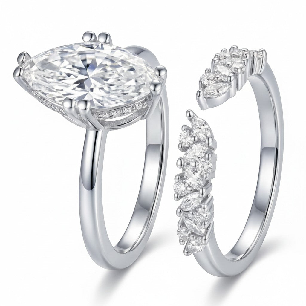 18K White Gold Vermeil