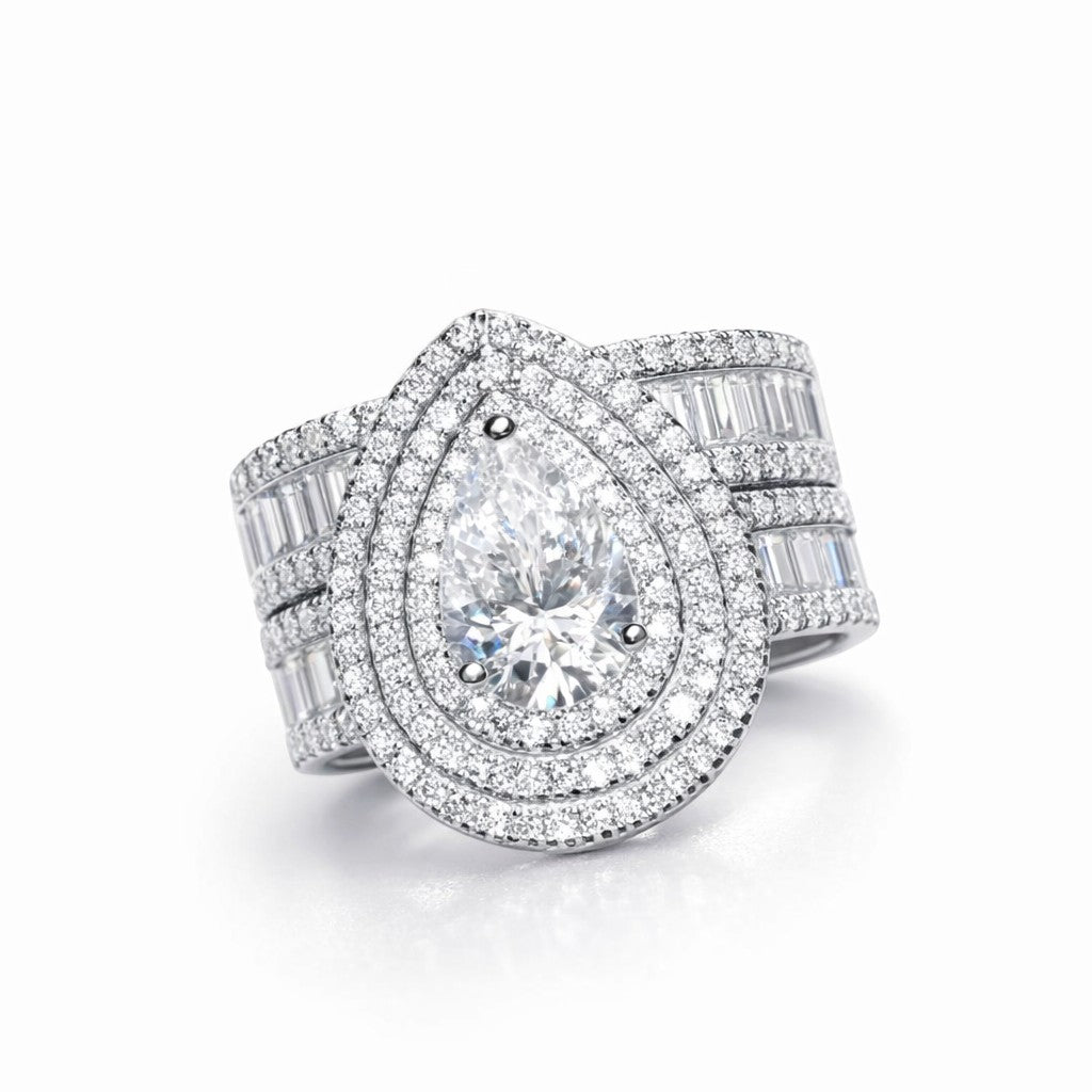 18K White Gold Vermeil