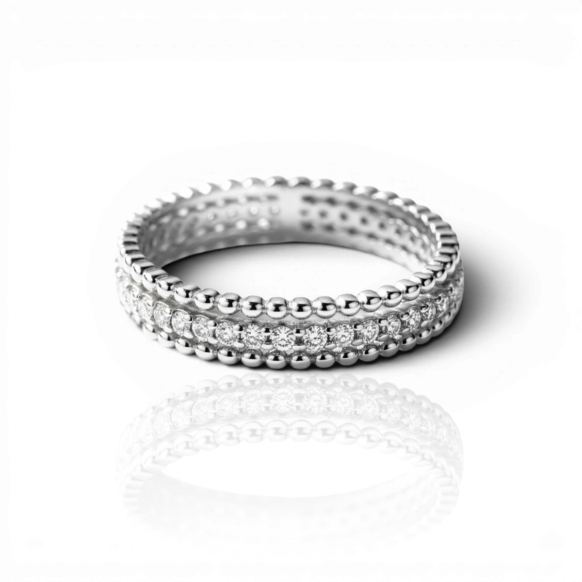 18K White Gold Vermeil