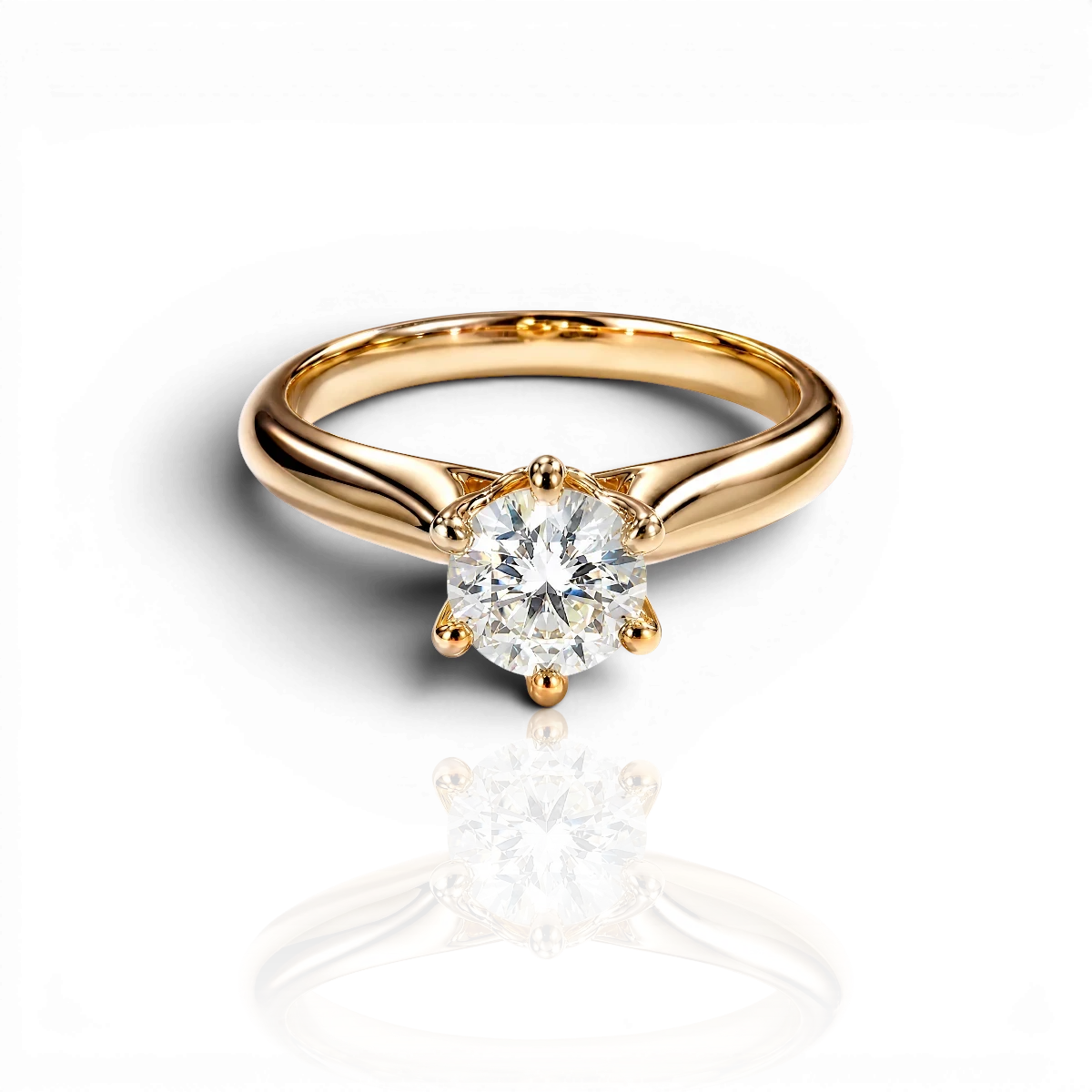 18K Yellow Gold Vermeil / 1.00 CARAT