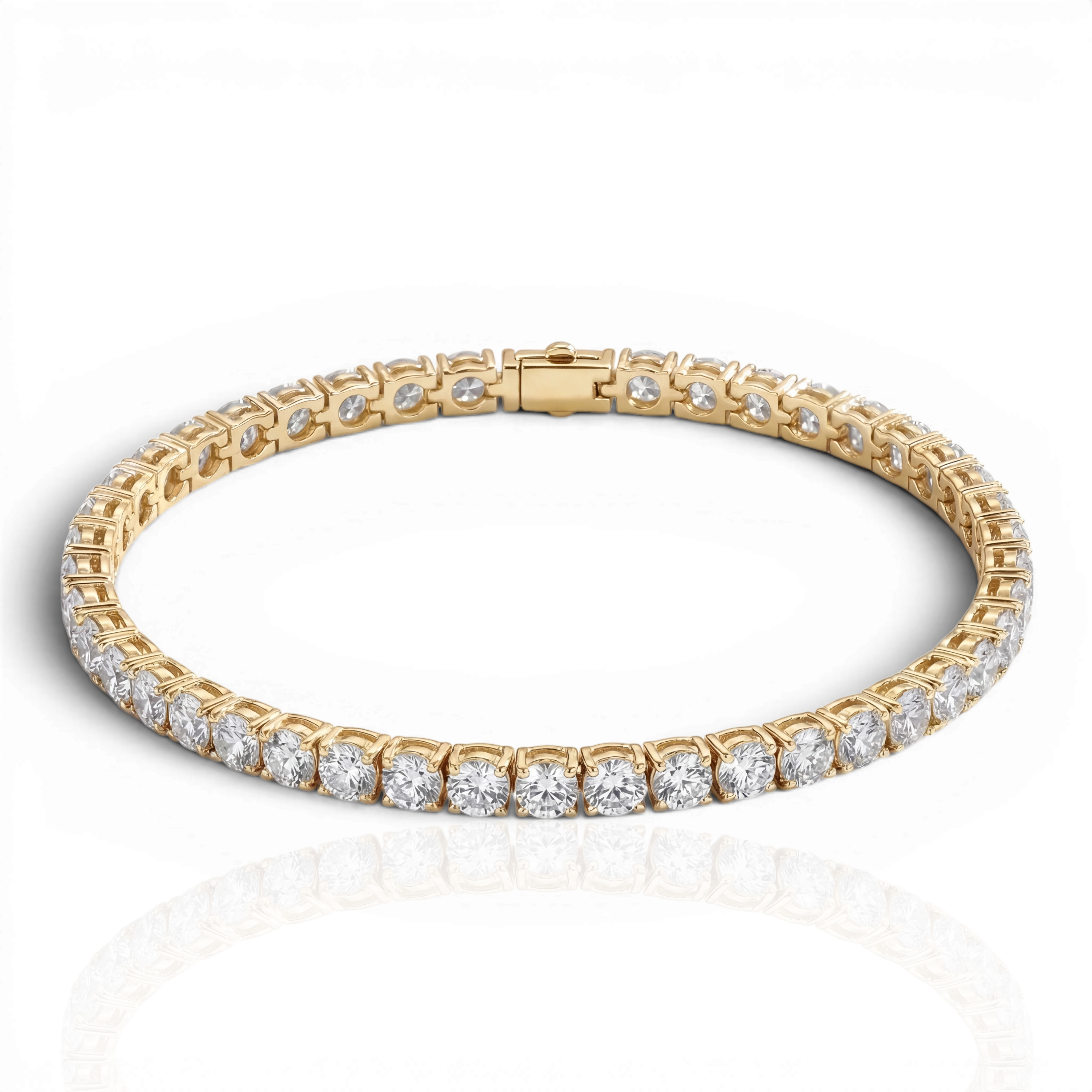 18K Yellow Gold Vermeil / 0.30 Carat each (4 mm)