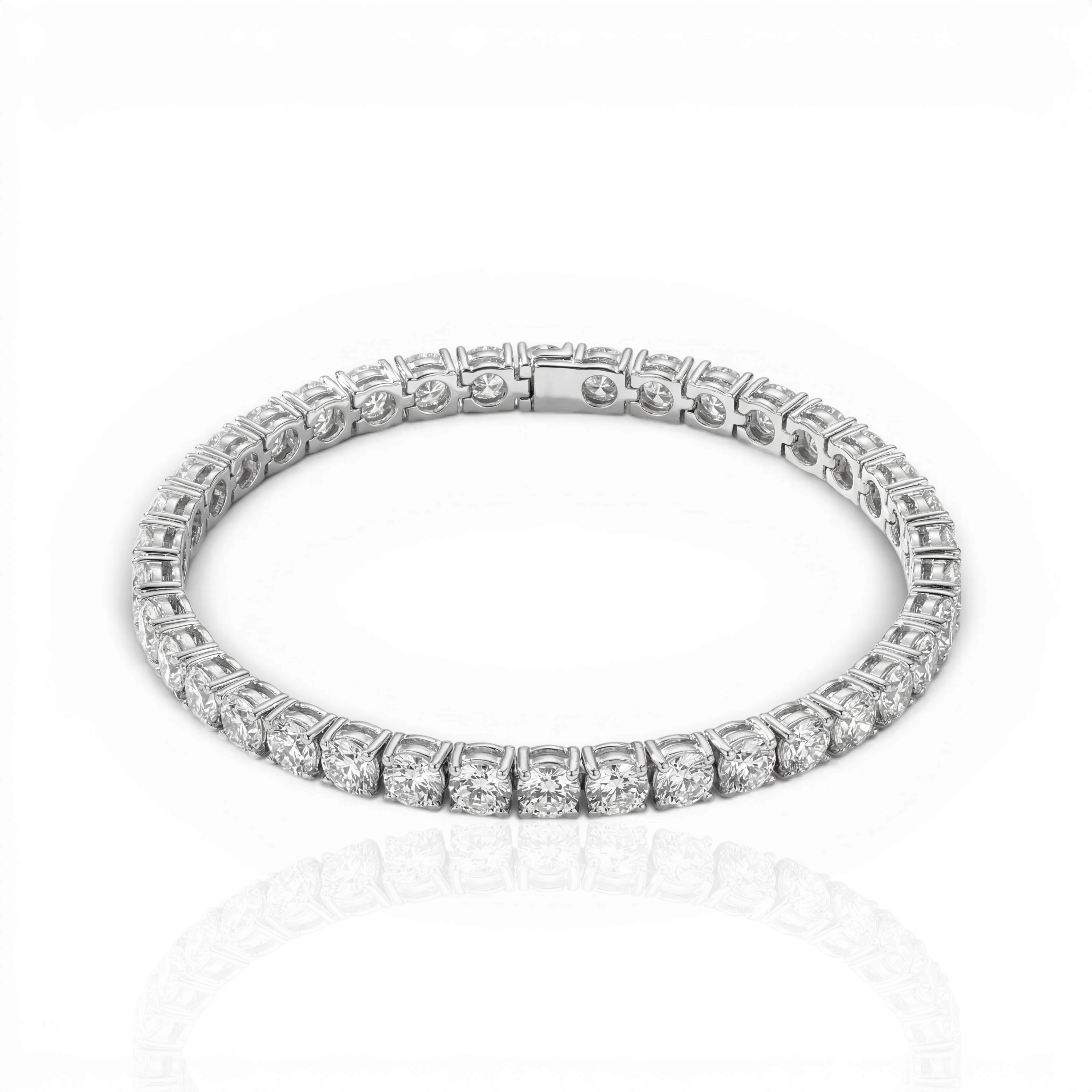 18K White Gold Vermeil / 0.50 Carat each (5 mm)