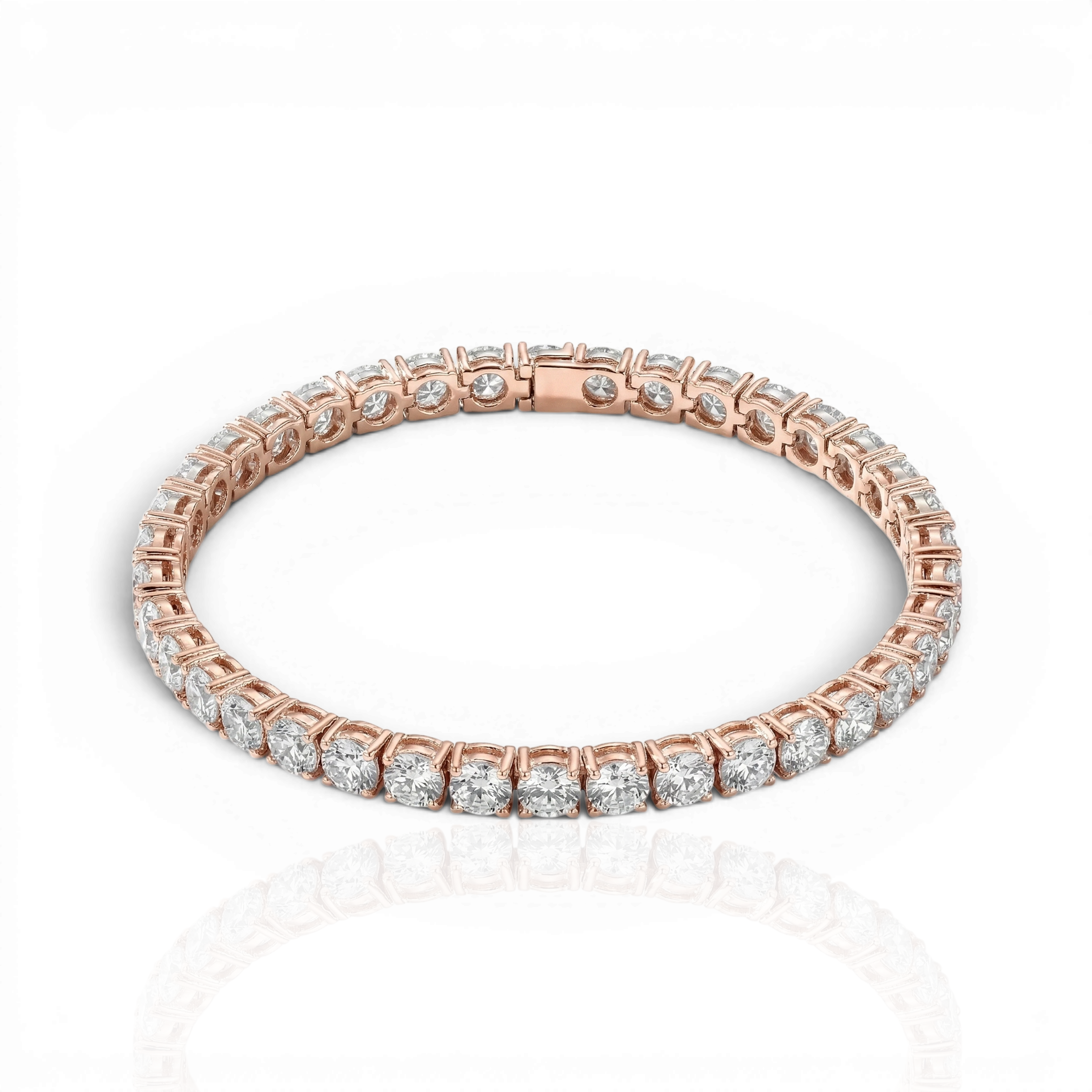 18K Rose Gold Vermeil / 0.50 Carat each (5 mm)