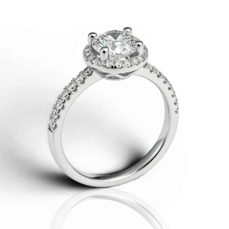 18K White Gold Vermeil, 18K White Gold Vermeil / 0.50 CARAT