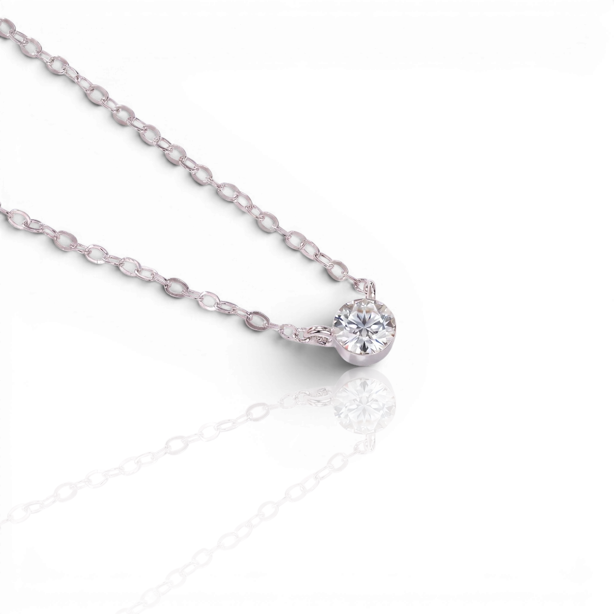 18K White Gold Vermeil / 2.00 CARAT 