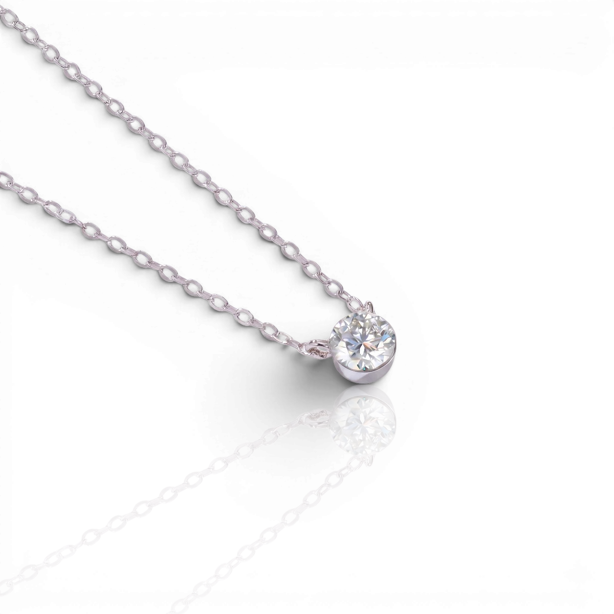 18K White Gold Vermeil / 1.00 CARAT 