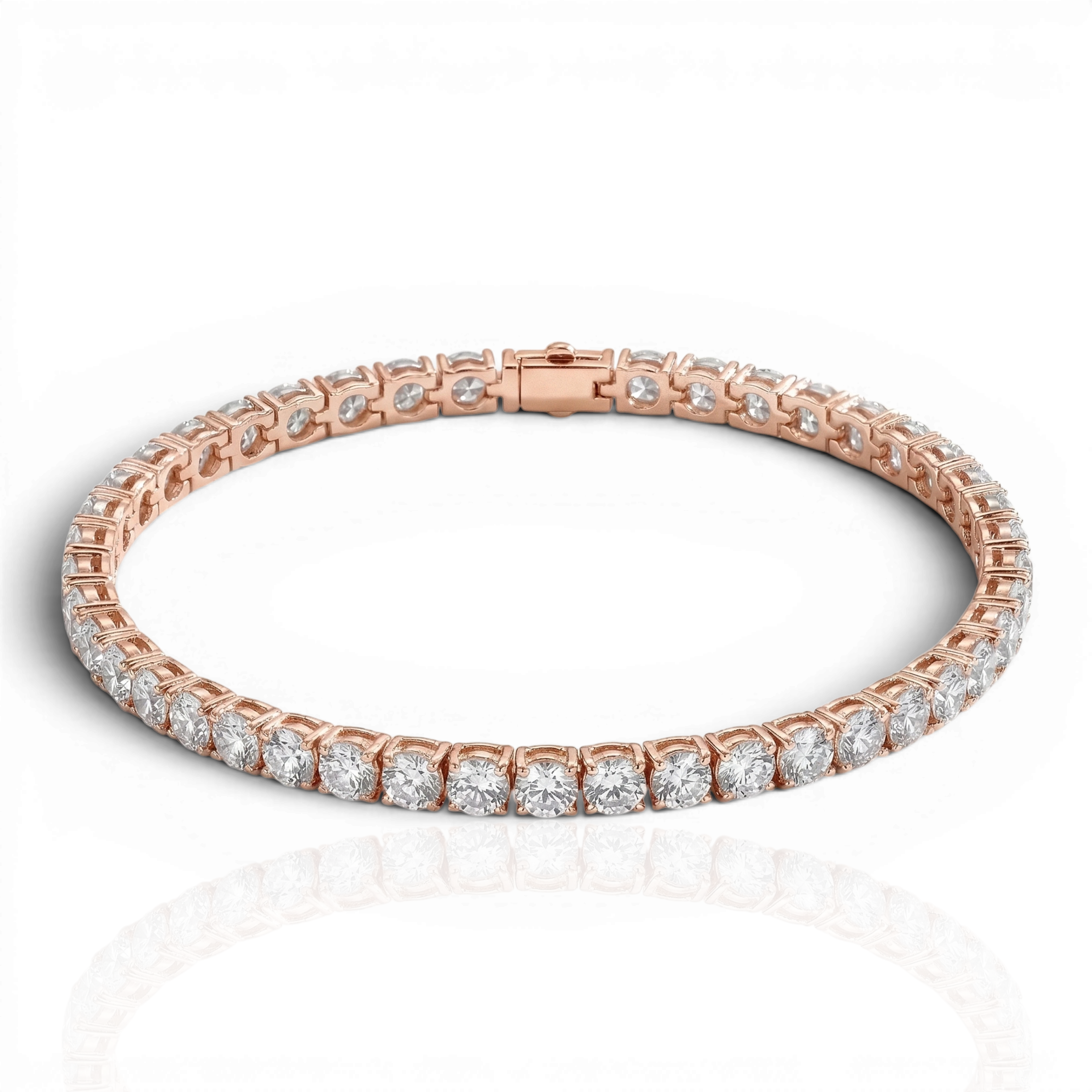 18K Rose Gold Vermeil / 0.30 Carat each (4 mm)