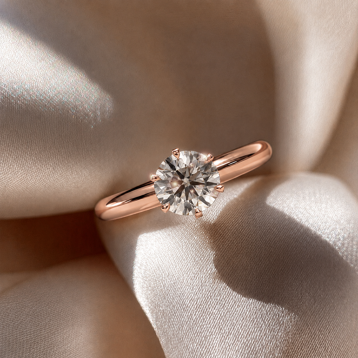 18K Rose Gold Vermeil / 1.00 CARAT