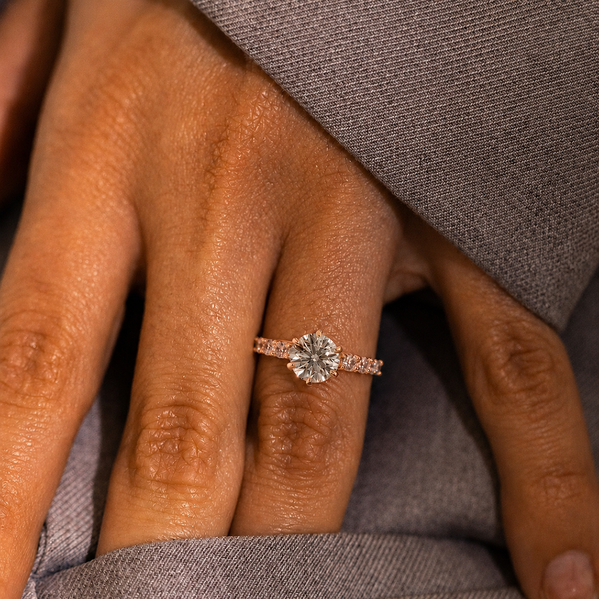 18K Rose Gold Vermeil / 2.00 CARAT