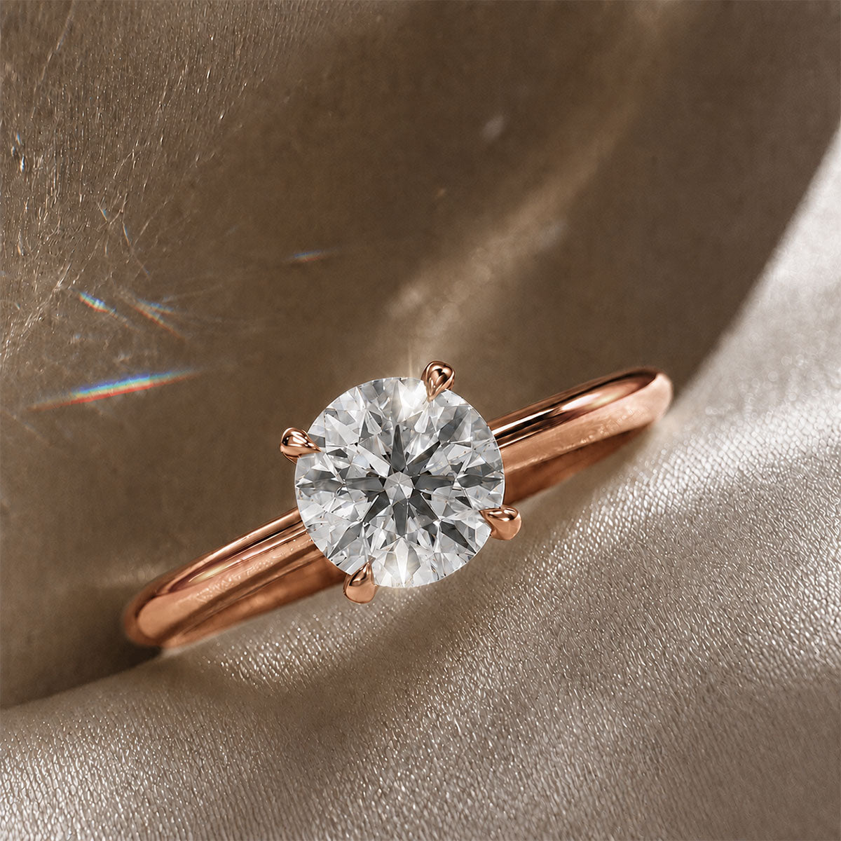 18K Rose Gold Vermeil / 1.00 CARAT