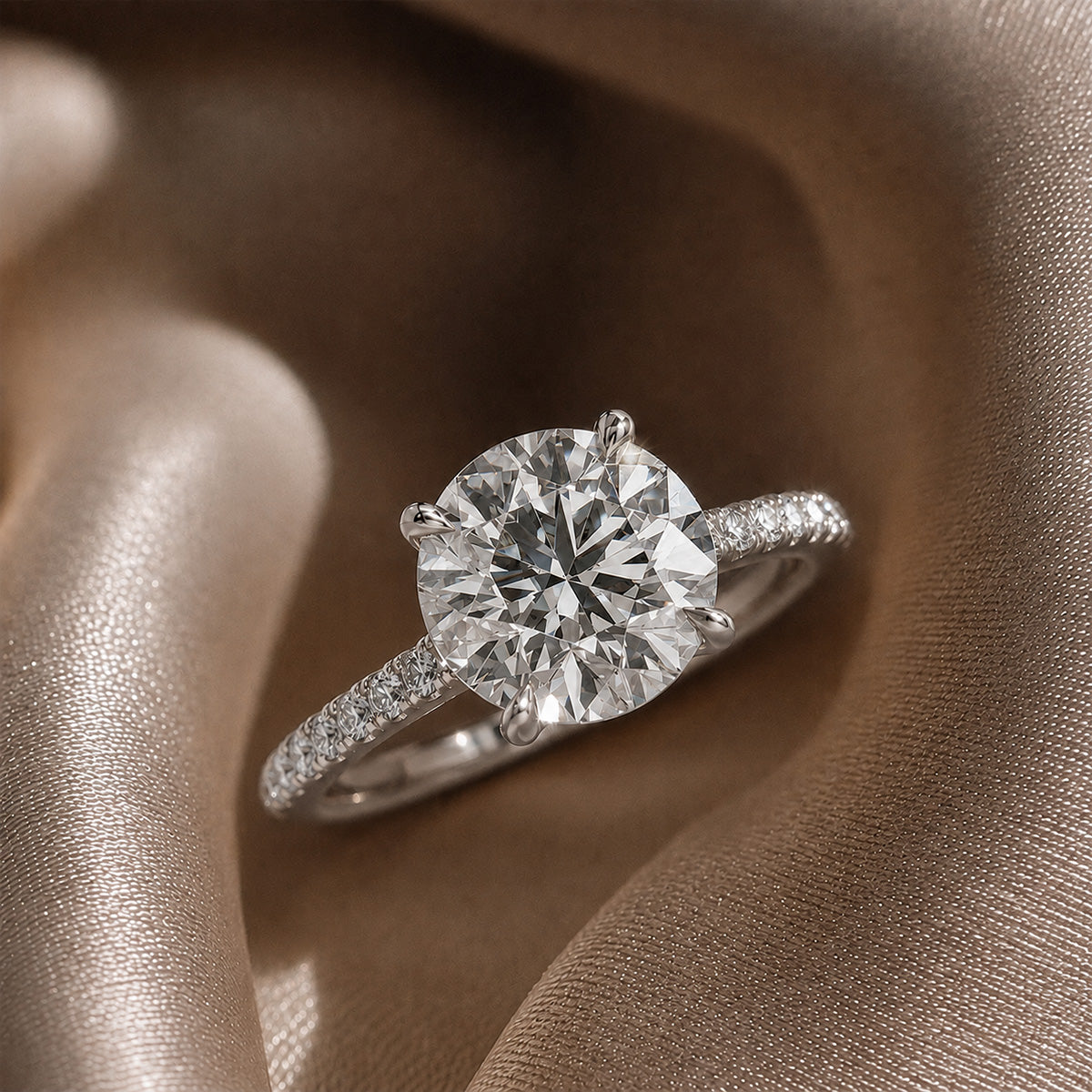 18K White Gold Vermeil 