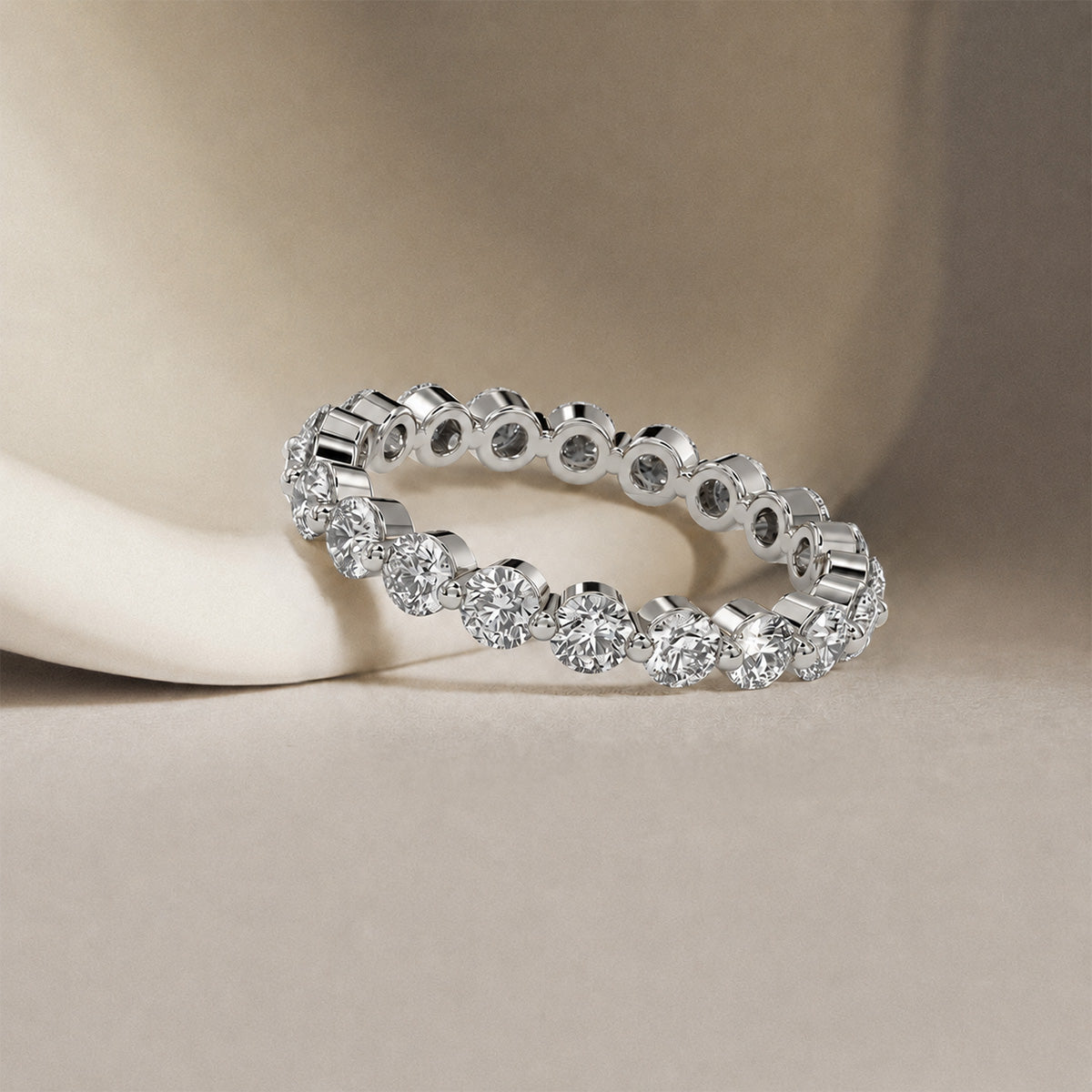 18K White Gold Vermeil