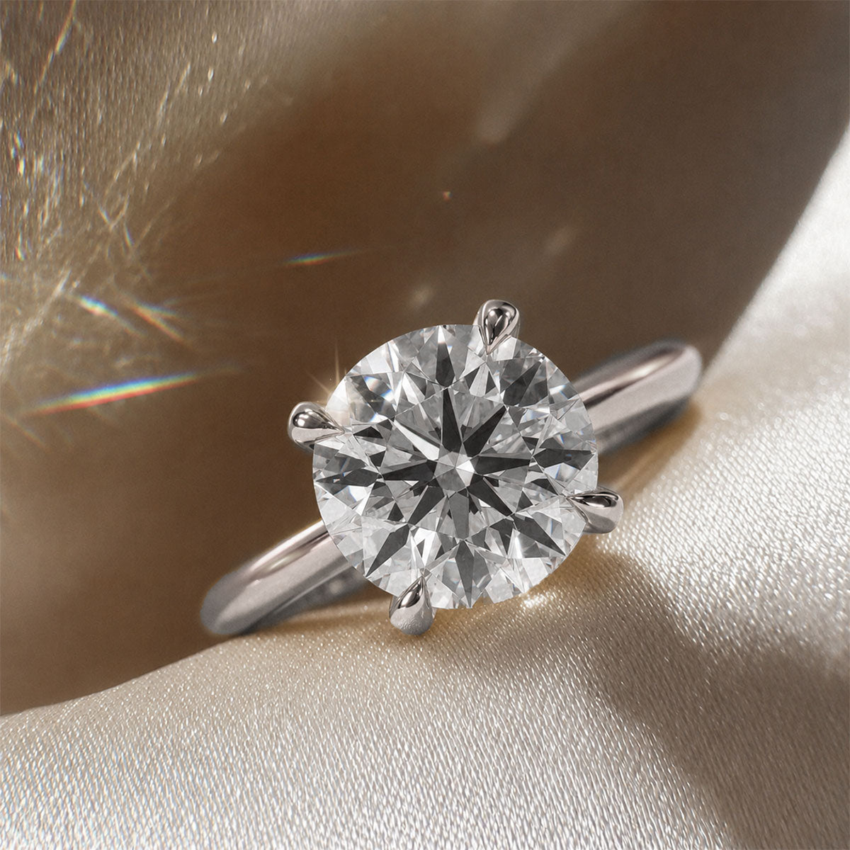 18K White Gold Vermeil / 3.00 CARAT