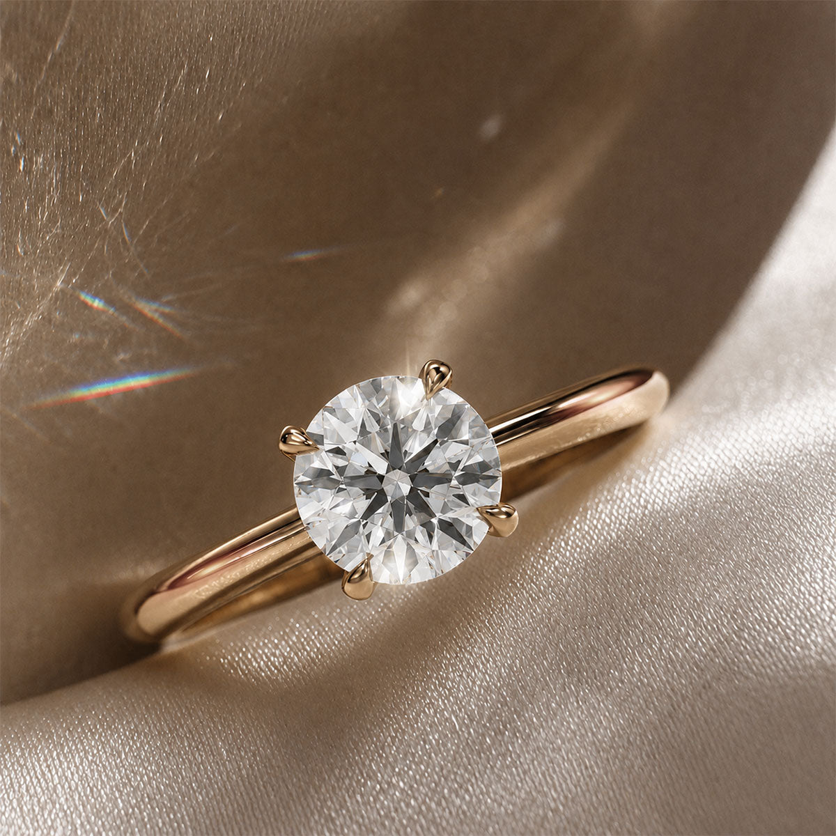 18K Yellow Gold Vermeil / 1.00 CARAT