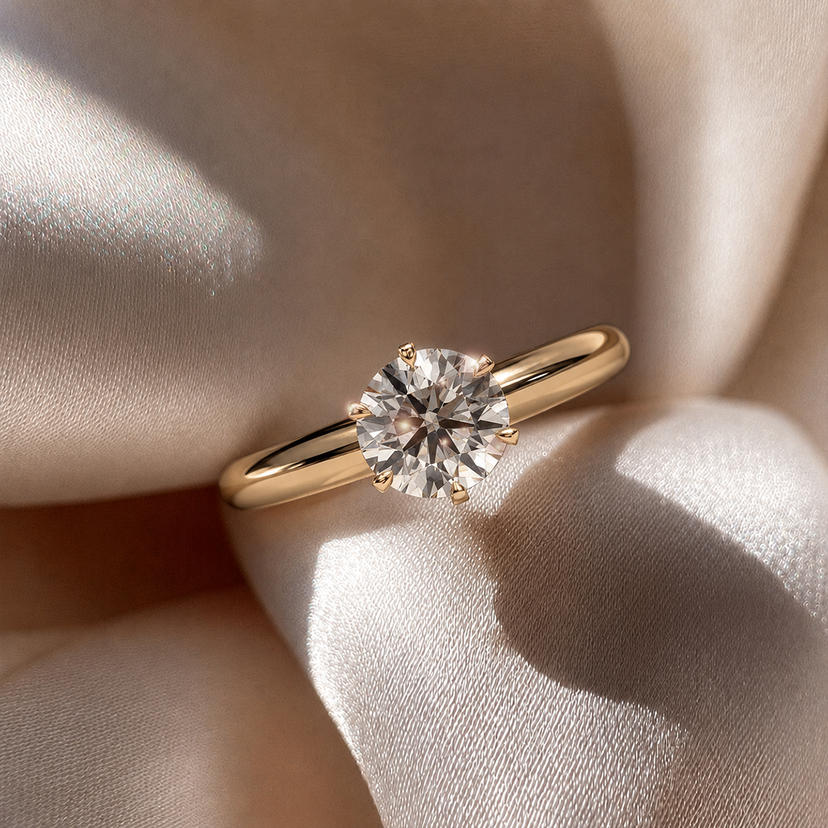 18K Yellow Gold Vermeil / 1.00 CARAT