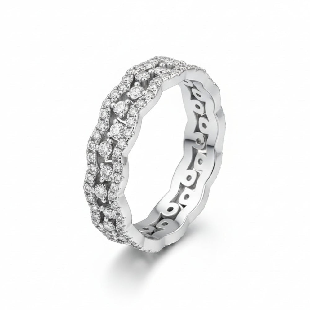 18K White Gold Vermeil