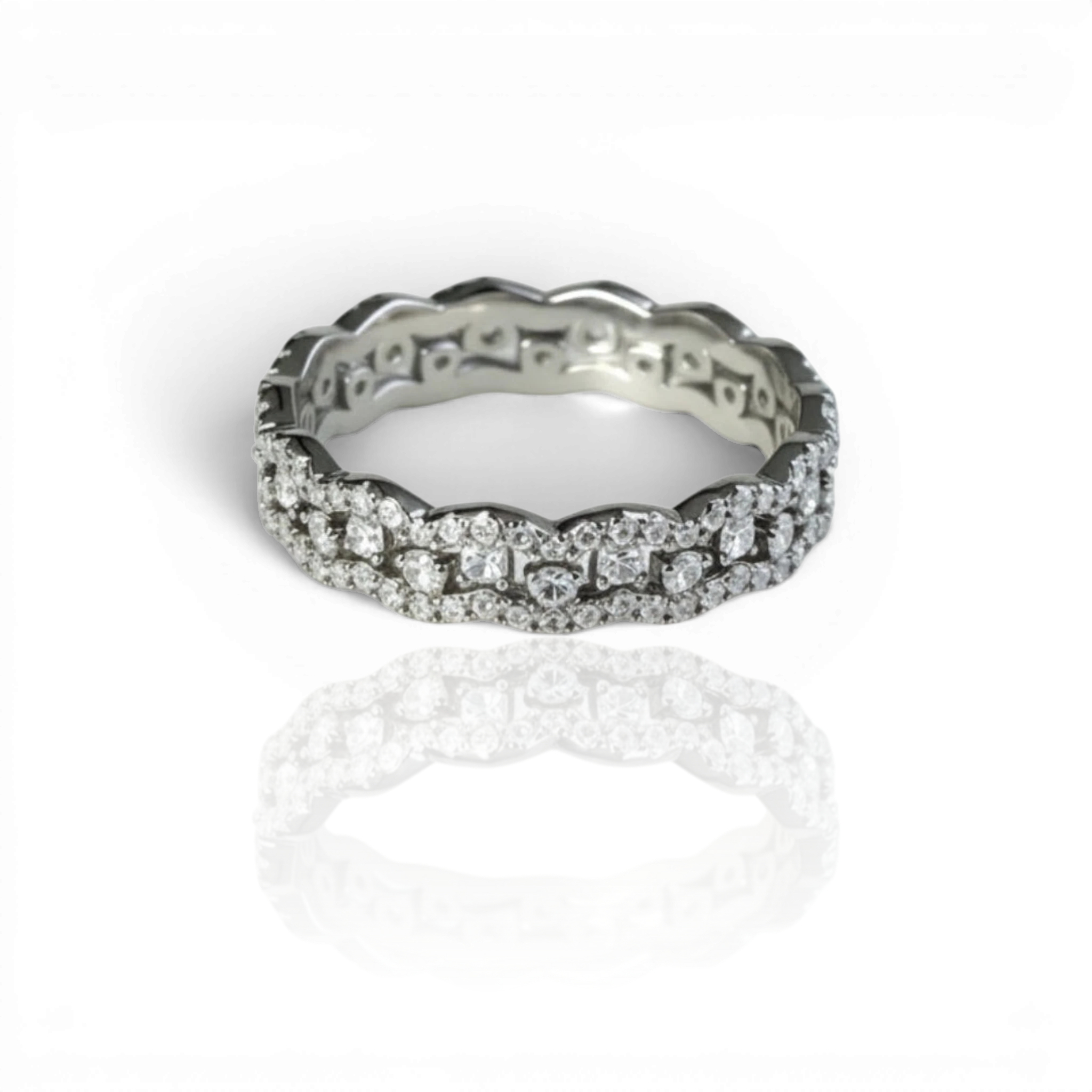 18K White Gold Vermeil