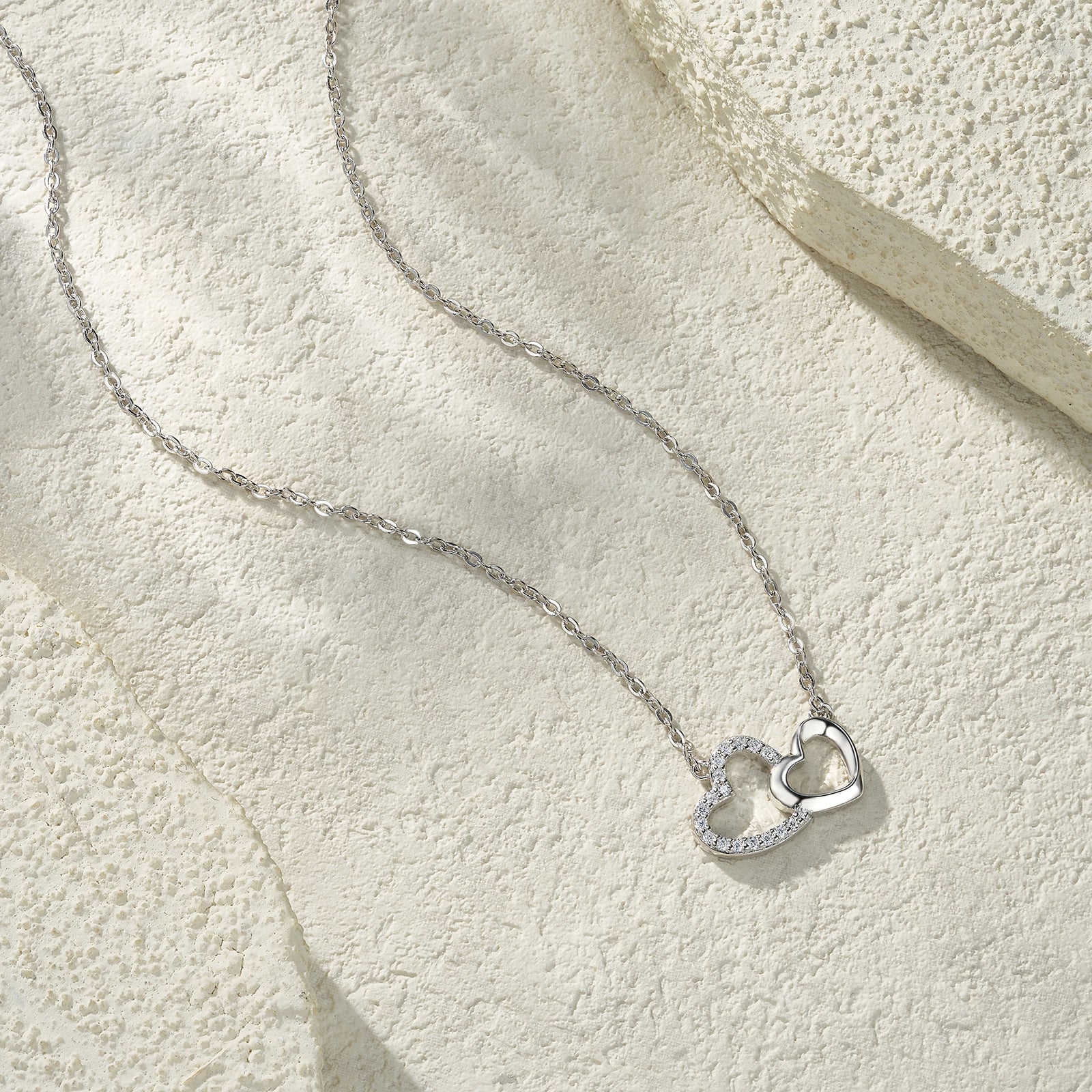 Double Cœur Lumière Necklace