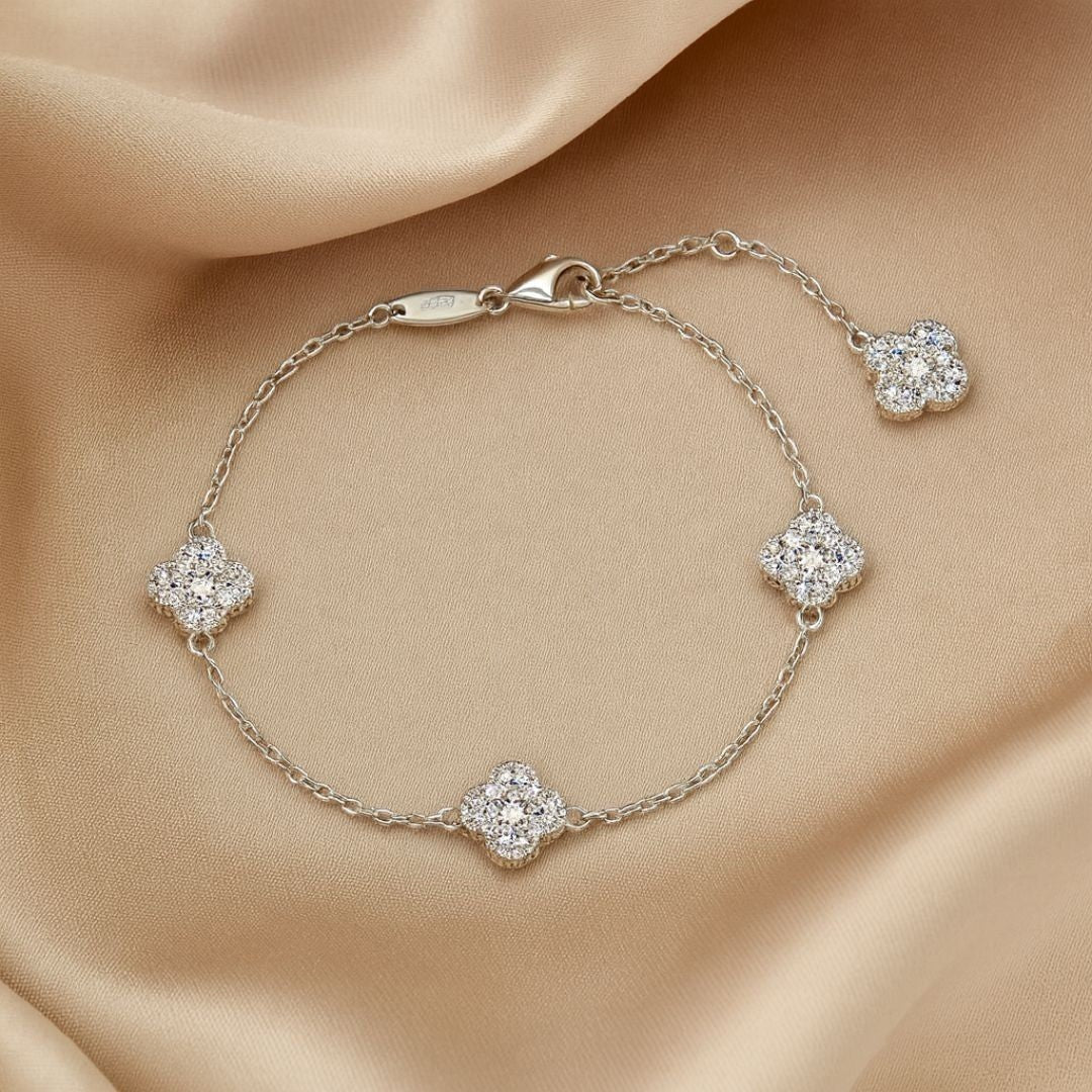 18K White Gold Vermeil