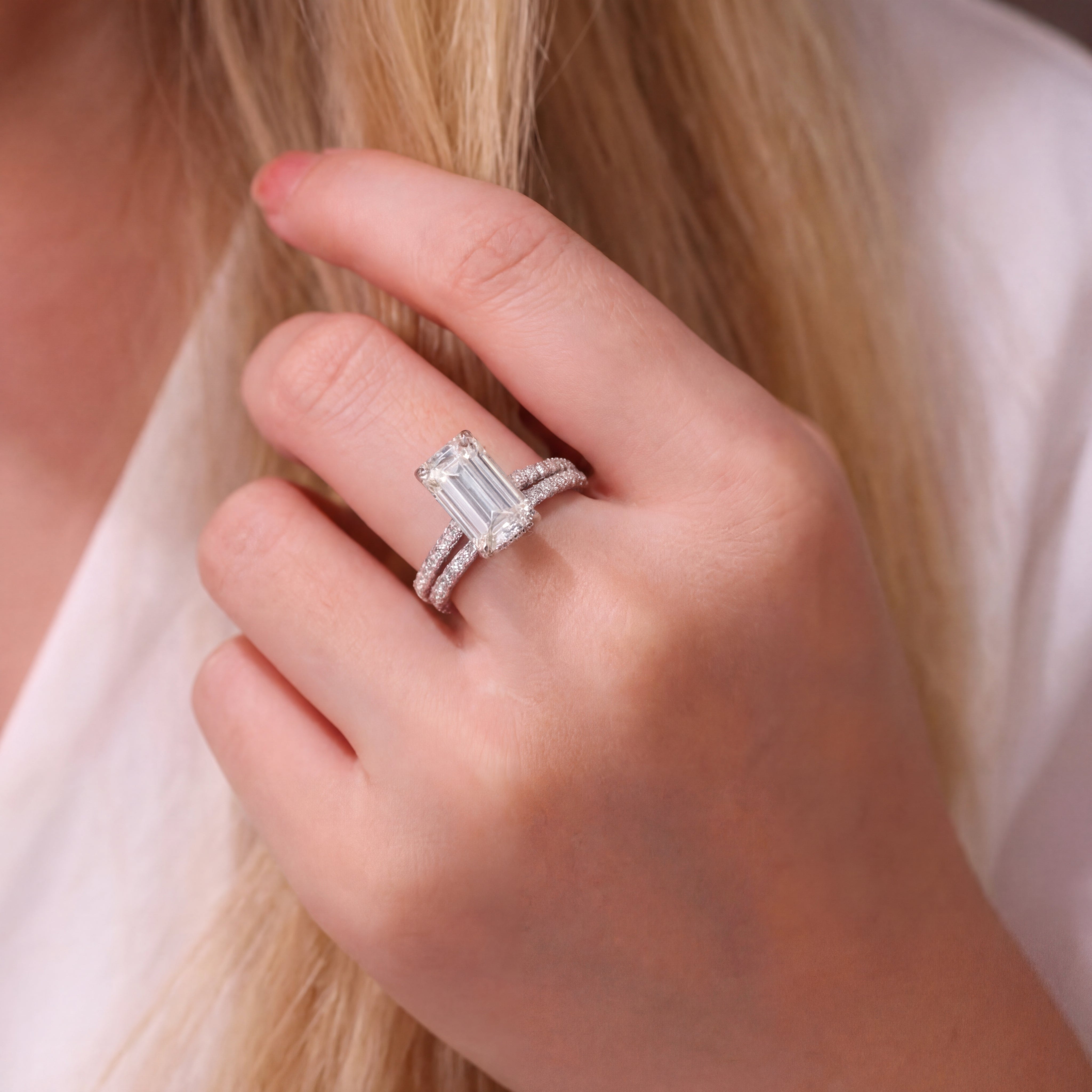 Échelon Pavé Ring Set