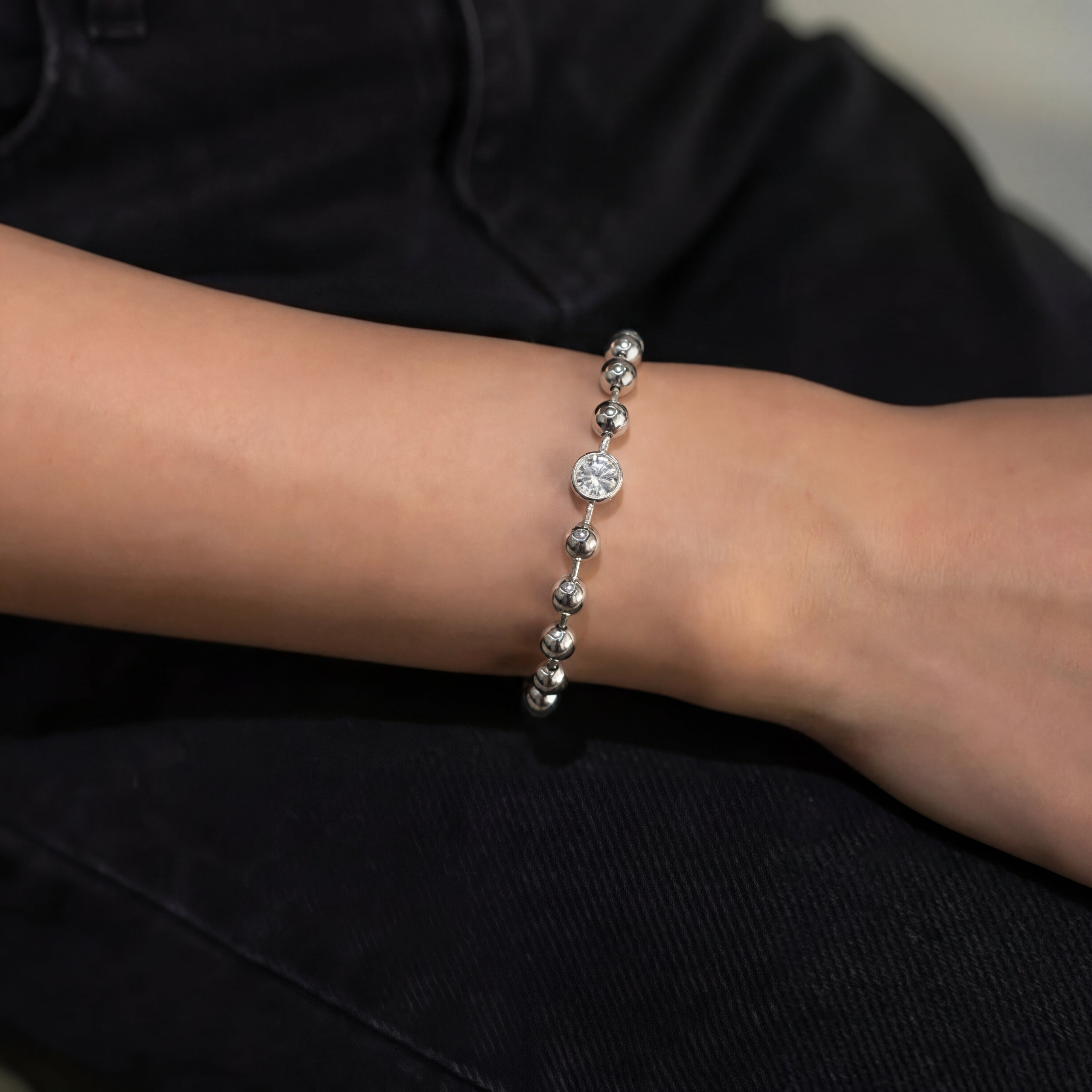 Bezel Bead Bracelet